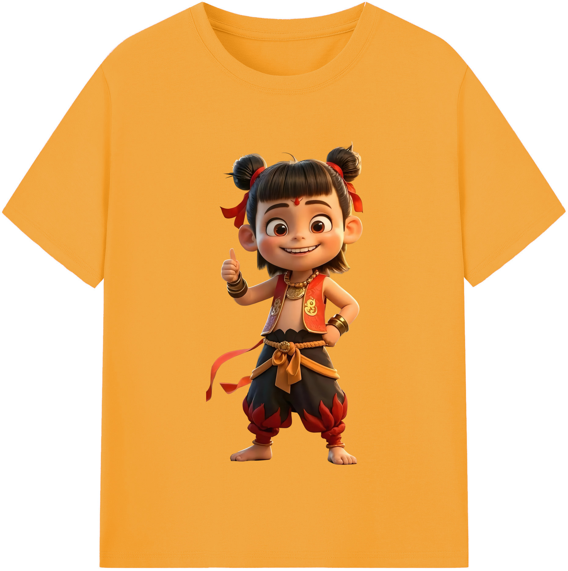 （画像用） Ne Zha 2 ナタ 魔童の大暴れ レディースカジュアルプリントTシャツ（綿100％）
