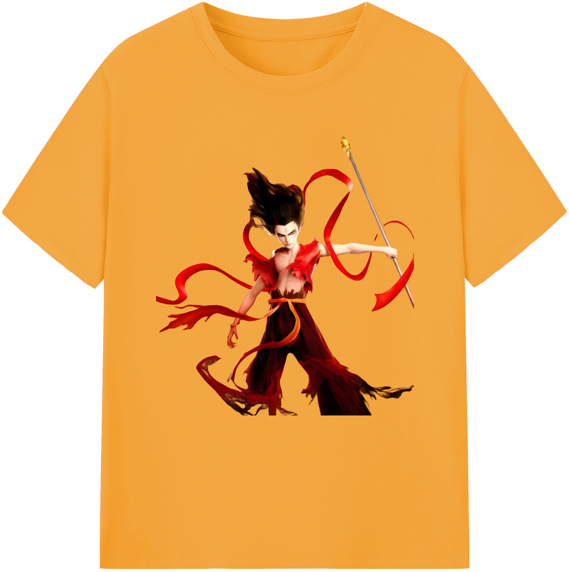 （画像用） Ne Zha 2 ナタ 魔童の大暴れ レディースカジュアルプリントTシャツ（綿100％）