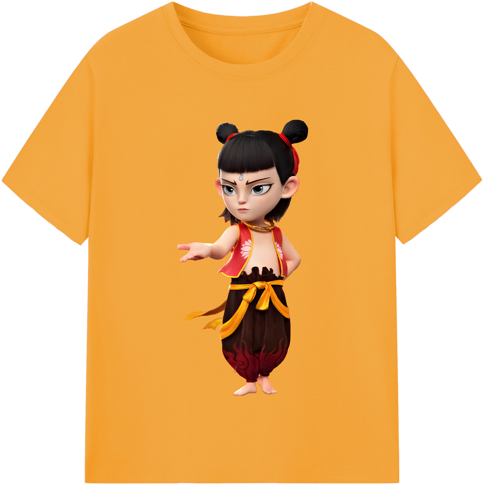 （画像用） Ne Zha 2 ナタ 魔童の大暴れ レディースカジュアルプリントTシャツ（綿100％）