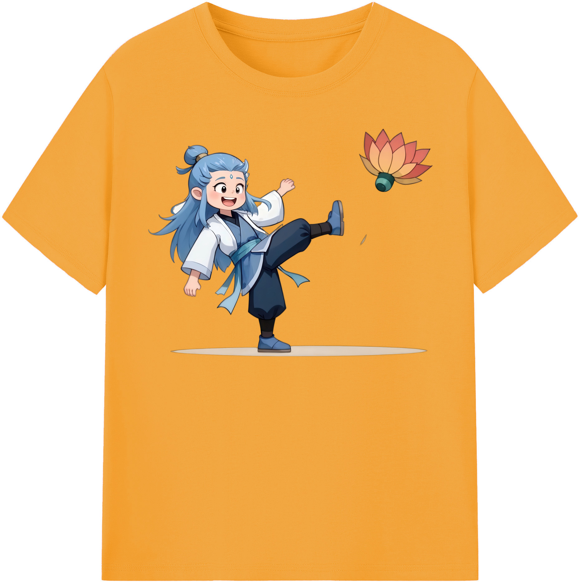 （画像用） Ne Zha 2 ナタ 魔童の大暴れ レディースカジュアルプリントTシャツ（綿100％）