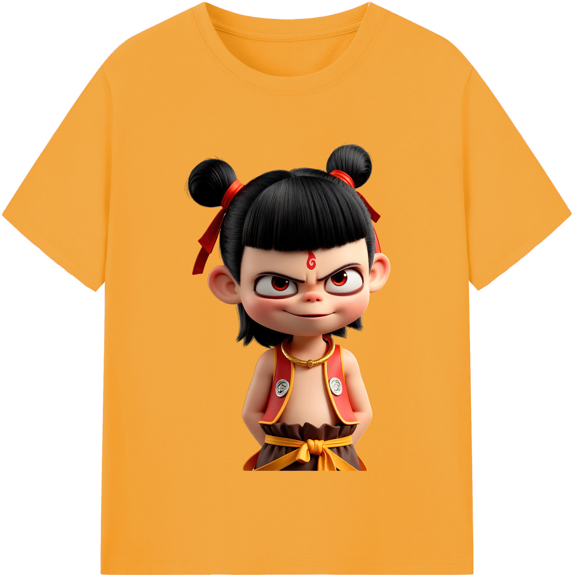 （画像用） Ne Zha 2 ナタ 魔童の大暴れ レディースカジュアルプリントTシャツ（綿100％）