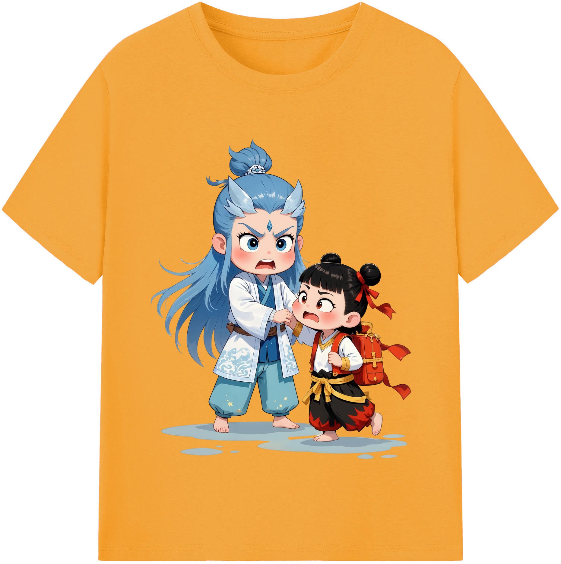 （画像用） Ne Zha 2 ナタ 魔童の大暴れ レディースカジュアルプリントTシャツ（綿100％）