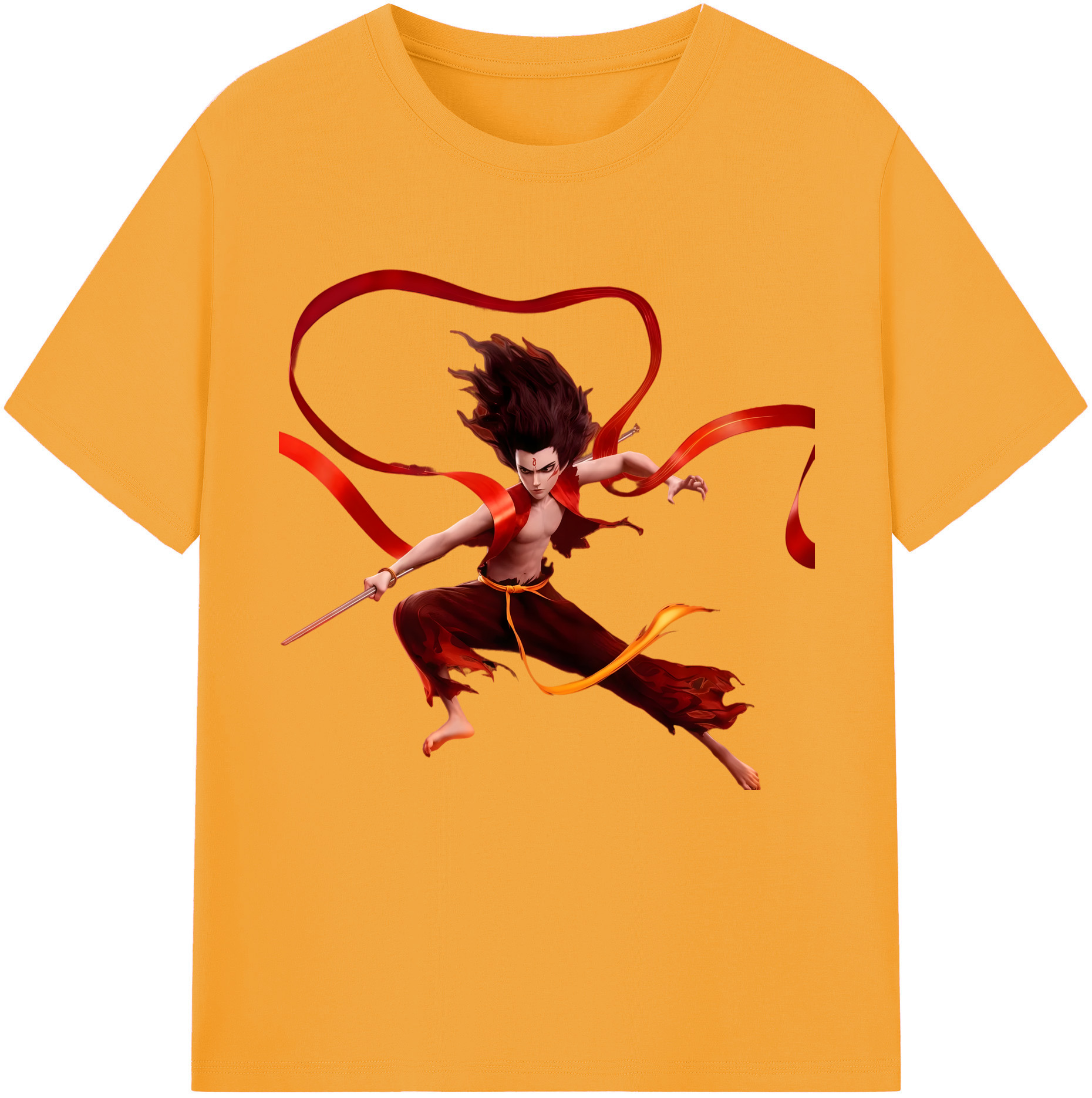 （画像用） Ne Zha 2 ナタ 魔童の大暴れ レディースカジュアルプリントTシャツ（綿100％）