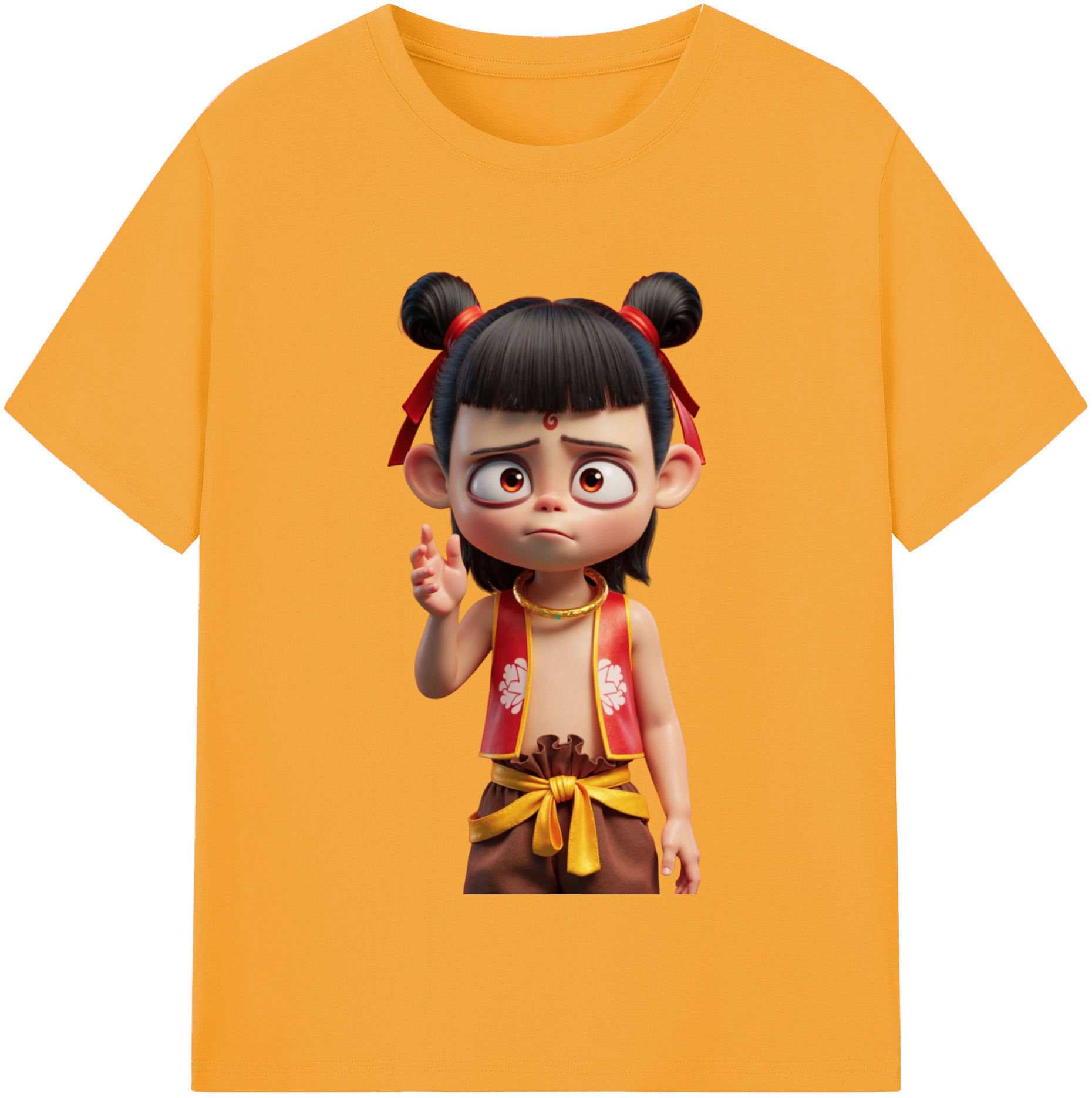 （画像用） Ne Zha 2 ナタ 魔童の大暴れ レディースカジュアルプリントTシャツ（綿100％）