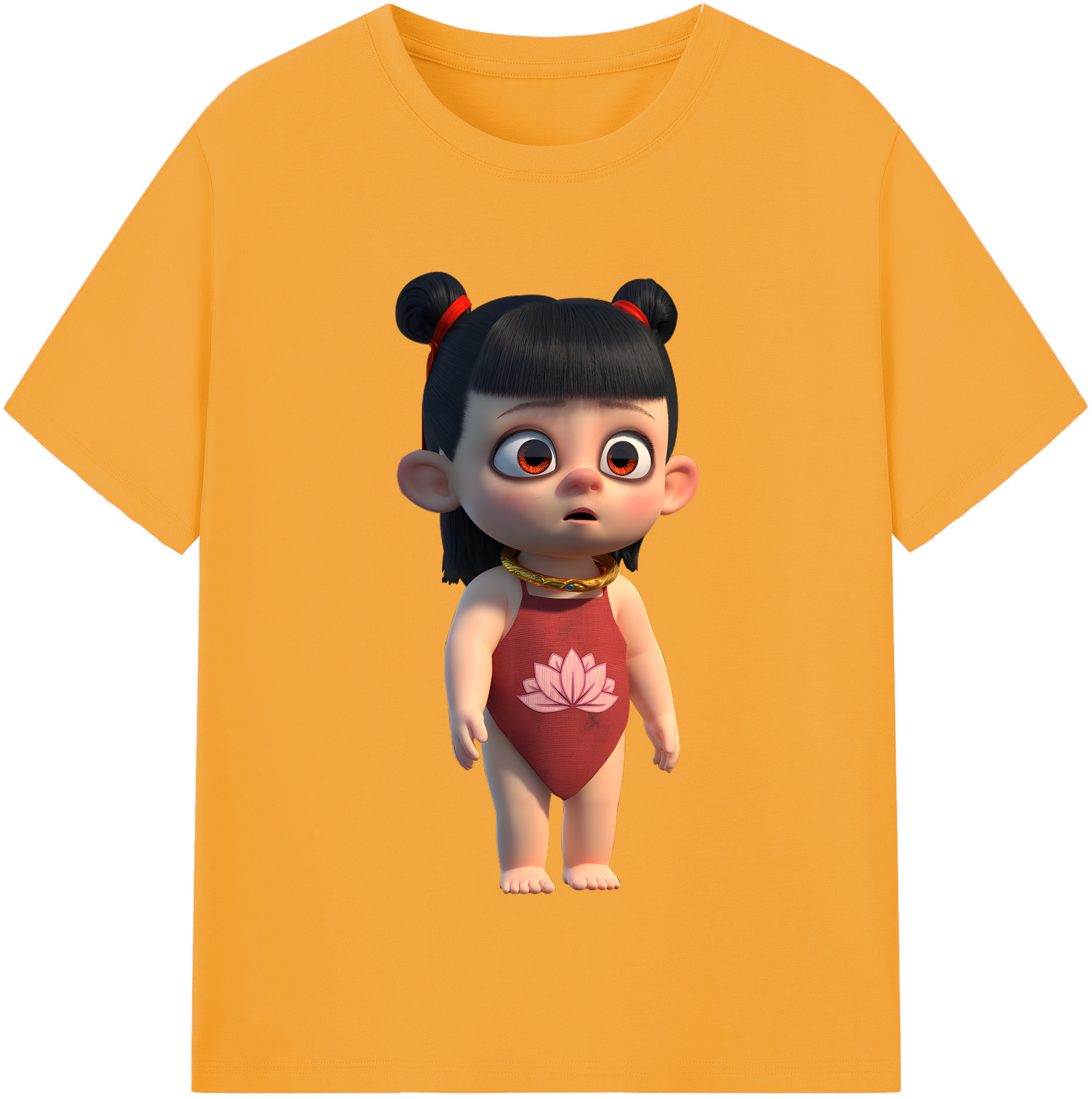 （画像用） Ne Zha 2 ナタ 魔童の大暴れ レディースカジュアルプリントTシャツ（綿100％）