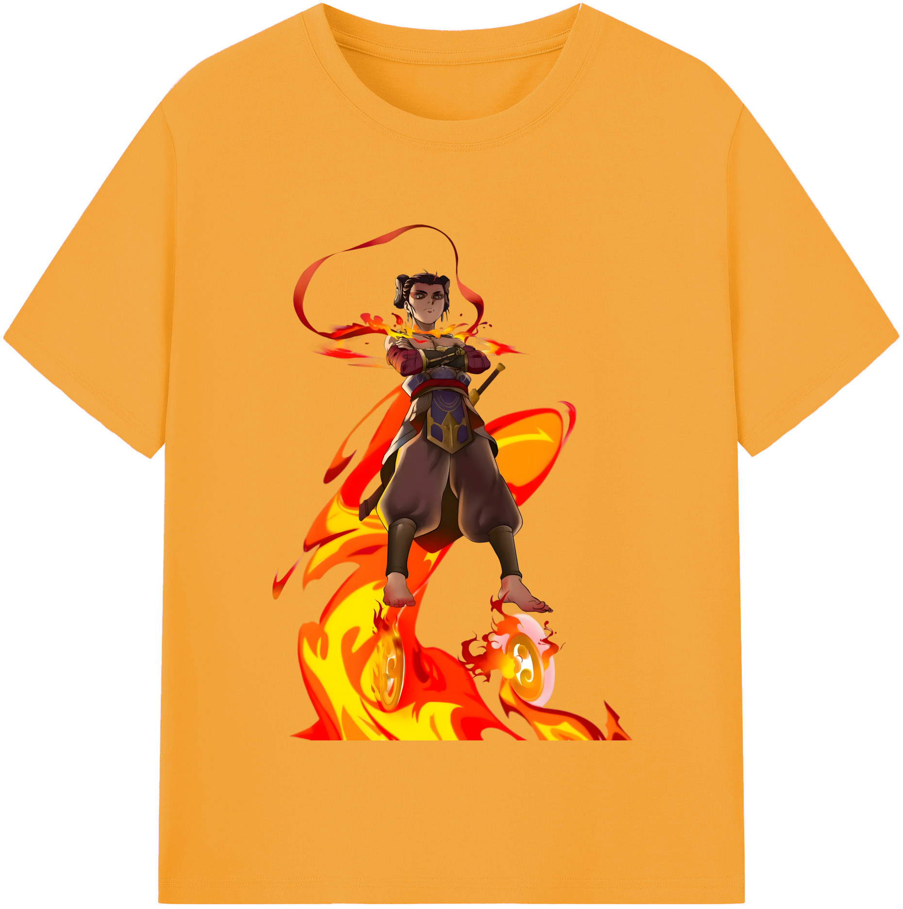 （画像用） Ne Zha 2 ナタ 魔童の大暴れ レディースカジュアルプリントTシャツ（綿100％）