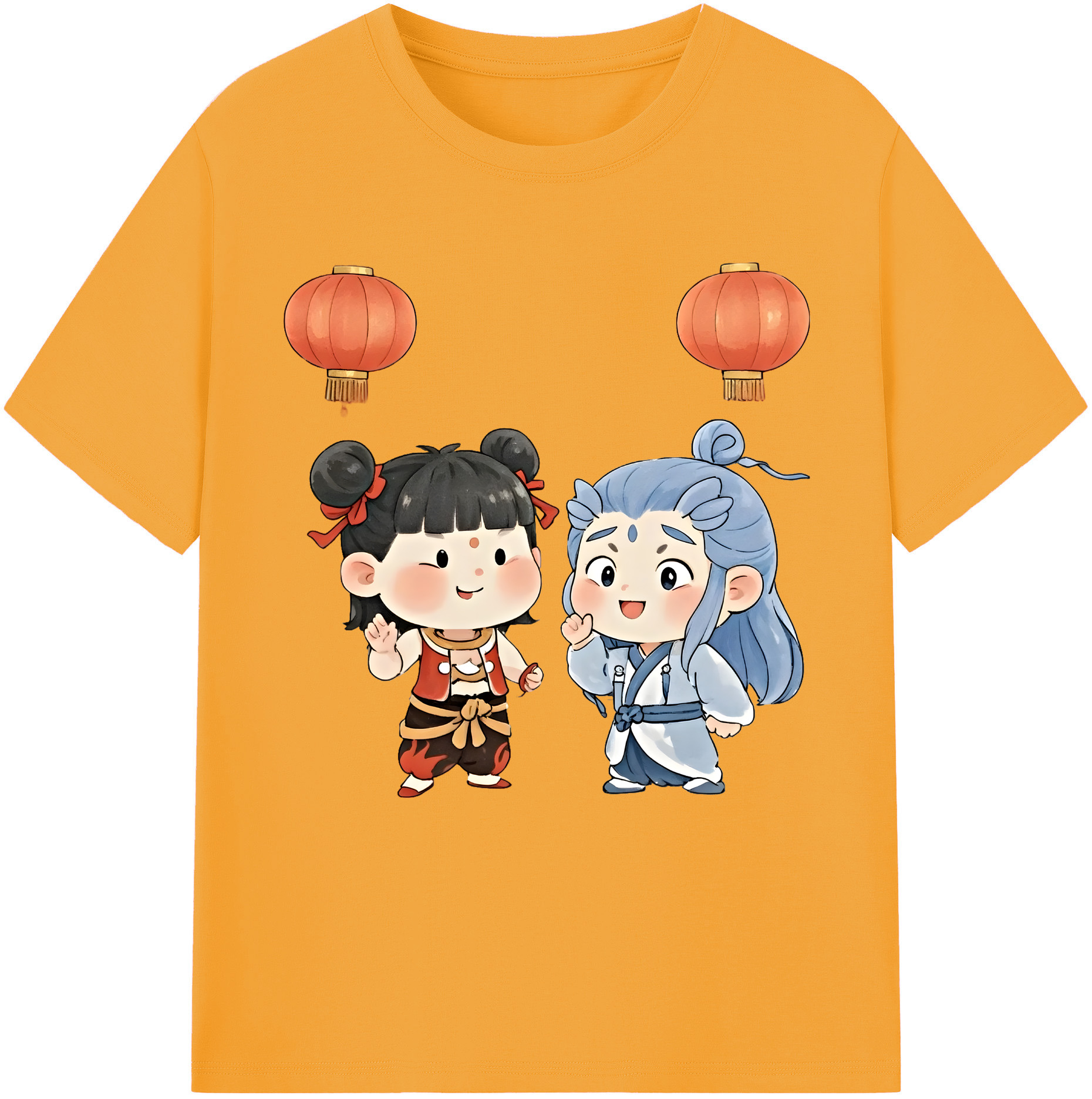 （画像用） Ne Zha 2 ナタ 魔童の大暴れ レディースカジュアルプリントTシャツ（綿100％）