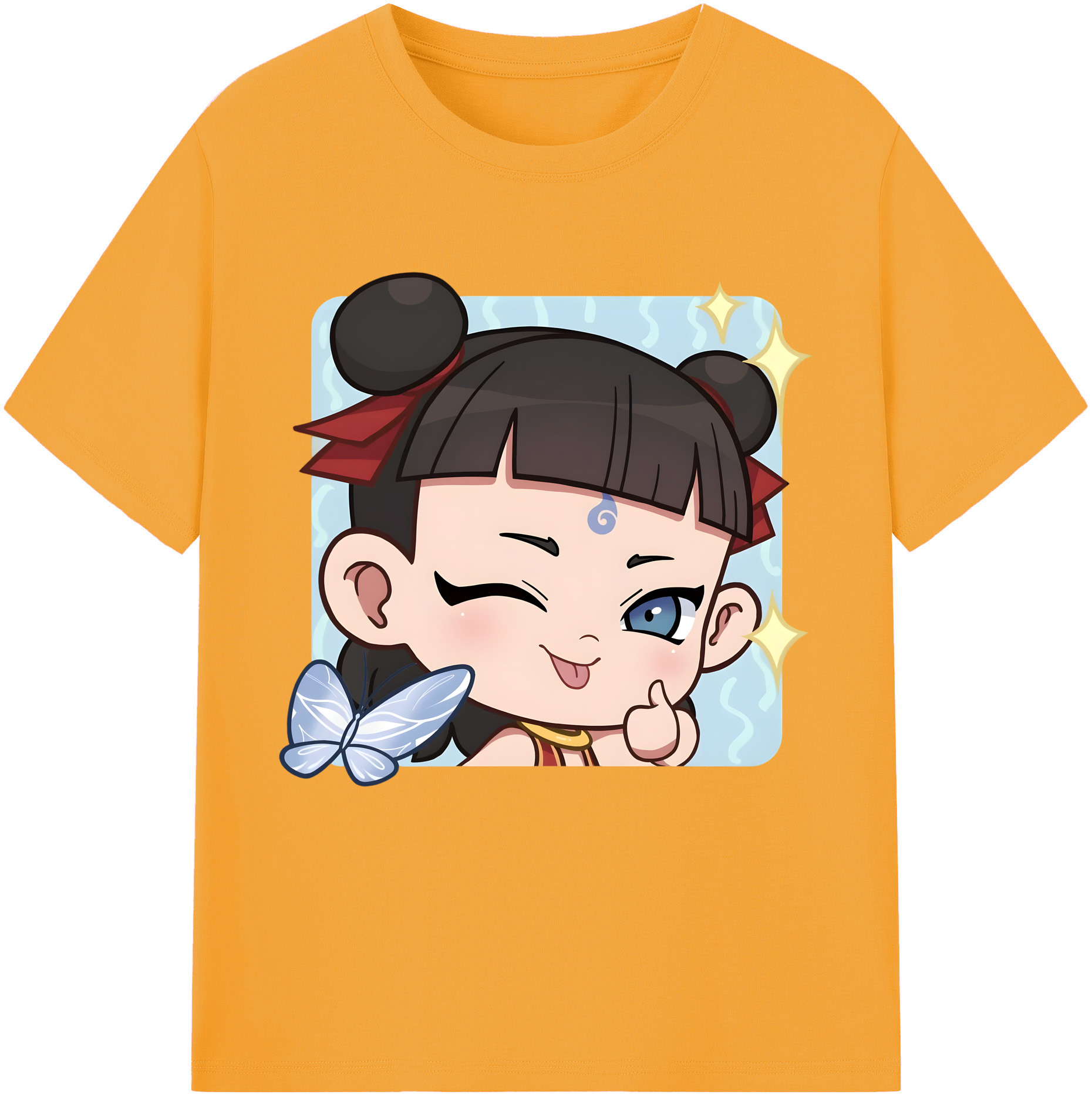 （画像用） Ne Zha 2 ナタ 魔童の大暴れ レディースカジュアルプリントTシャツ（綿100％）