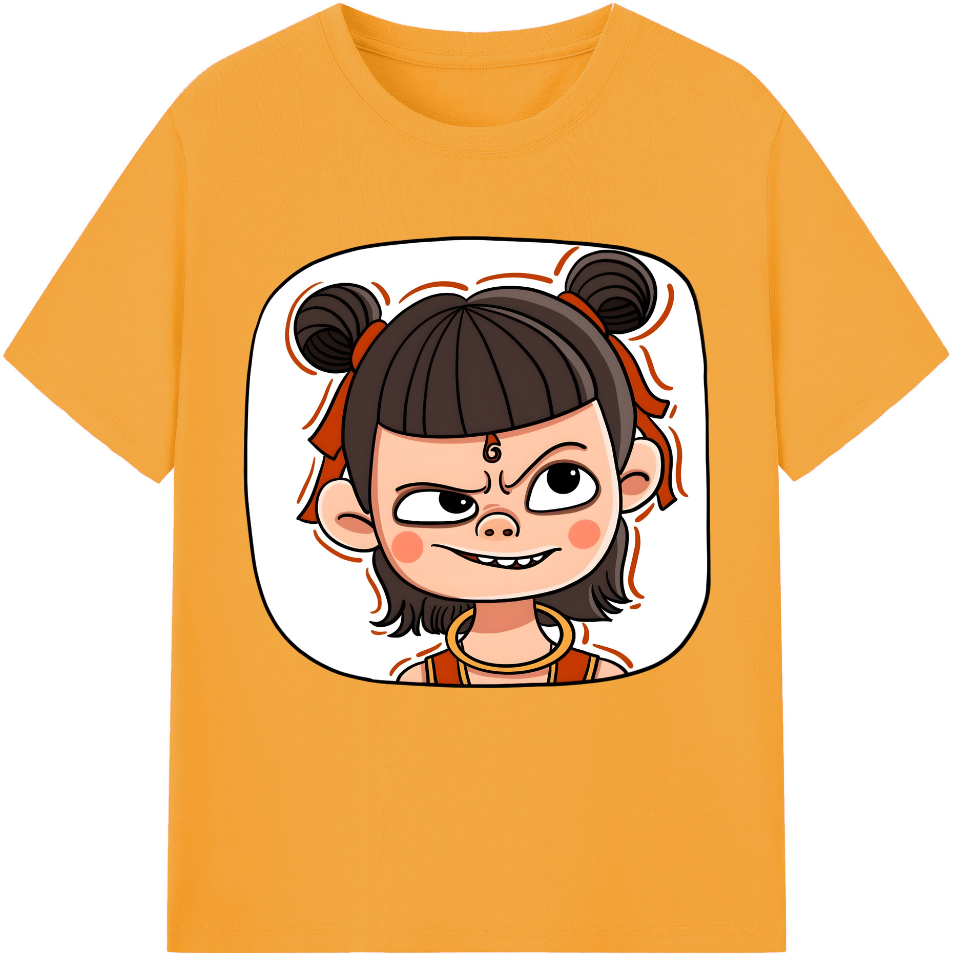 （画像用） Ne Zha 2 ナタ 魔童の大暴れ レディースカジュアルプリントTシャツ（綿100％）