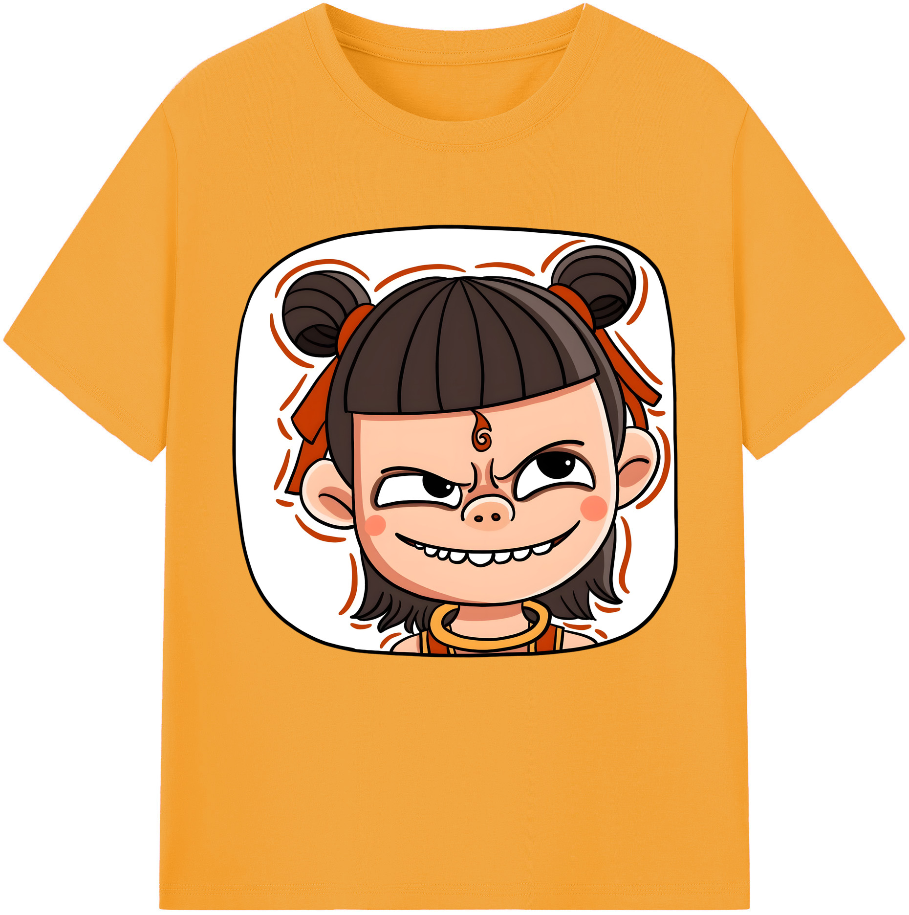 （画像用） Ne Zha 2 ナタ 魔童の大暴れ レディースカジュアルプリントTシャツ（綿100％）