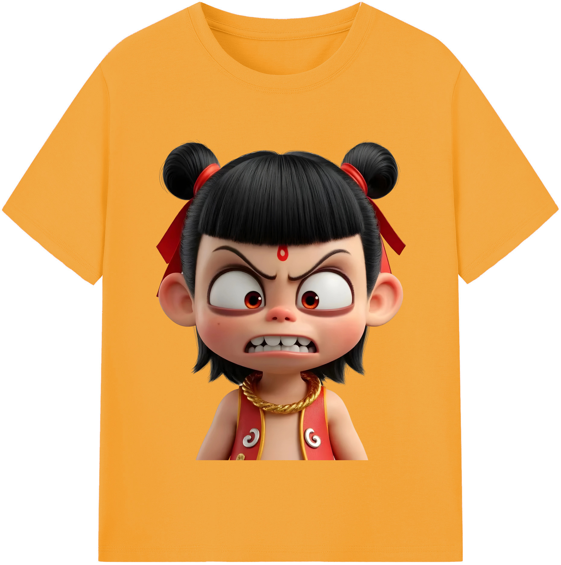 （画像用） Ne Zha 2 ナタ 魔童の大暴れ レディースカジュアルプリントTシャツ（綿100％）