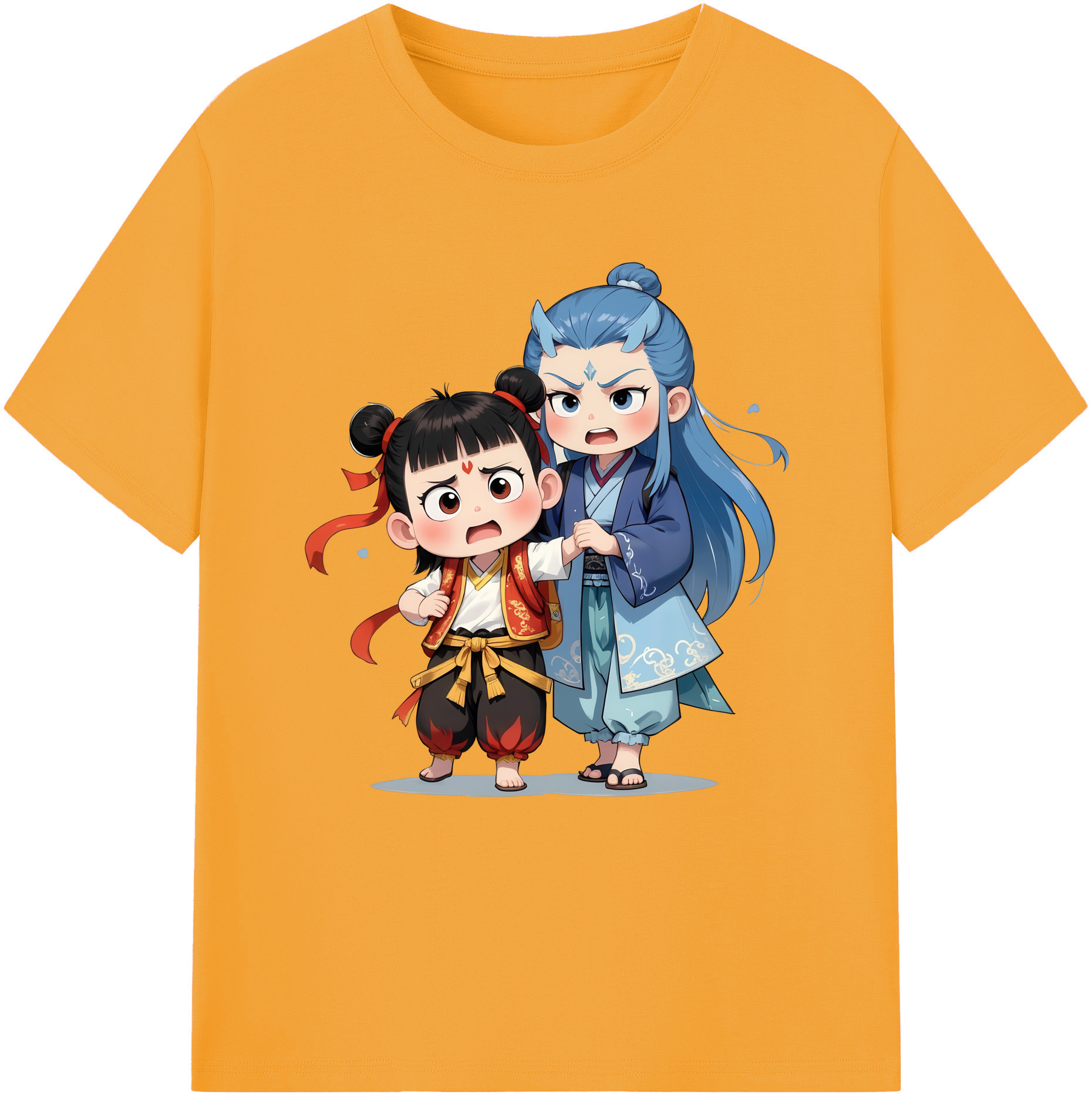 （画像用） Ne Zha 2 ナタ 魔童の大暴れ レディースカジュアルプリントTシャツ（綿100％）