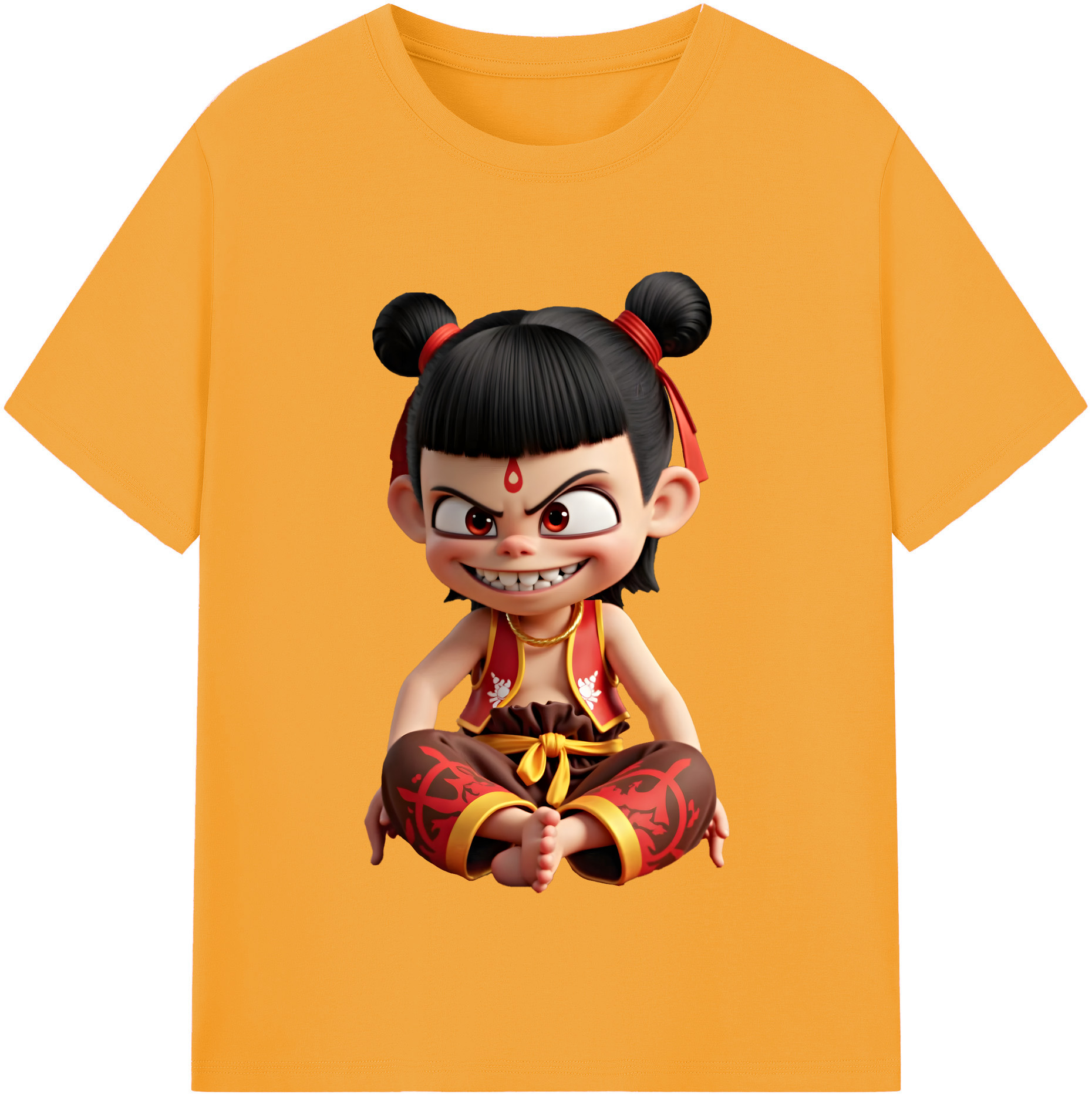 （画像用） Ne Zha 2 ナタ 魔童の大暴れ レディースカジュアルプリントTシャツ（綿100％）
