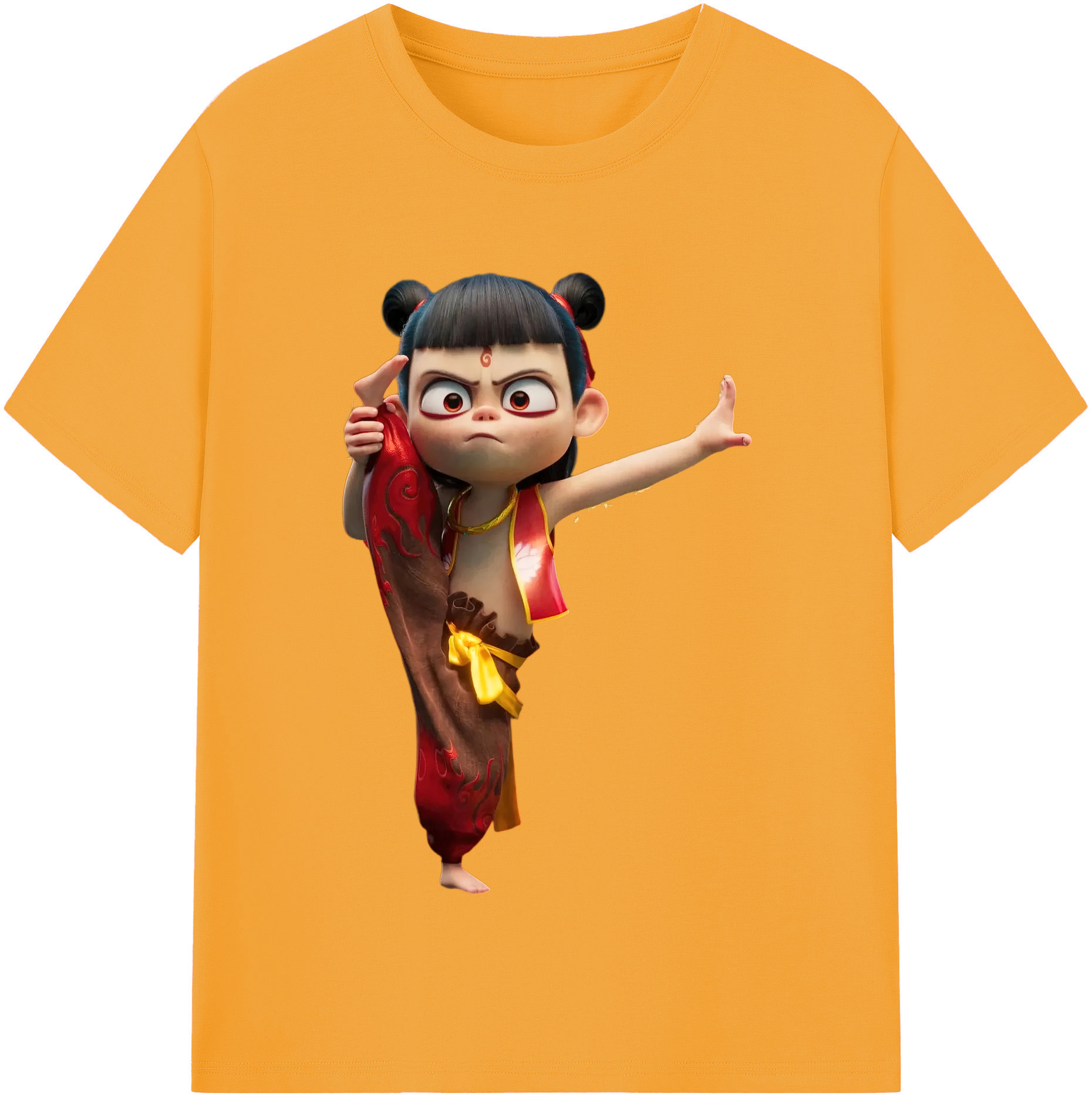 （画像用） Ne Zha 2 ナタ 魔童の大暴れ レディースカジュアルプリントTシャツ（綿100％）
