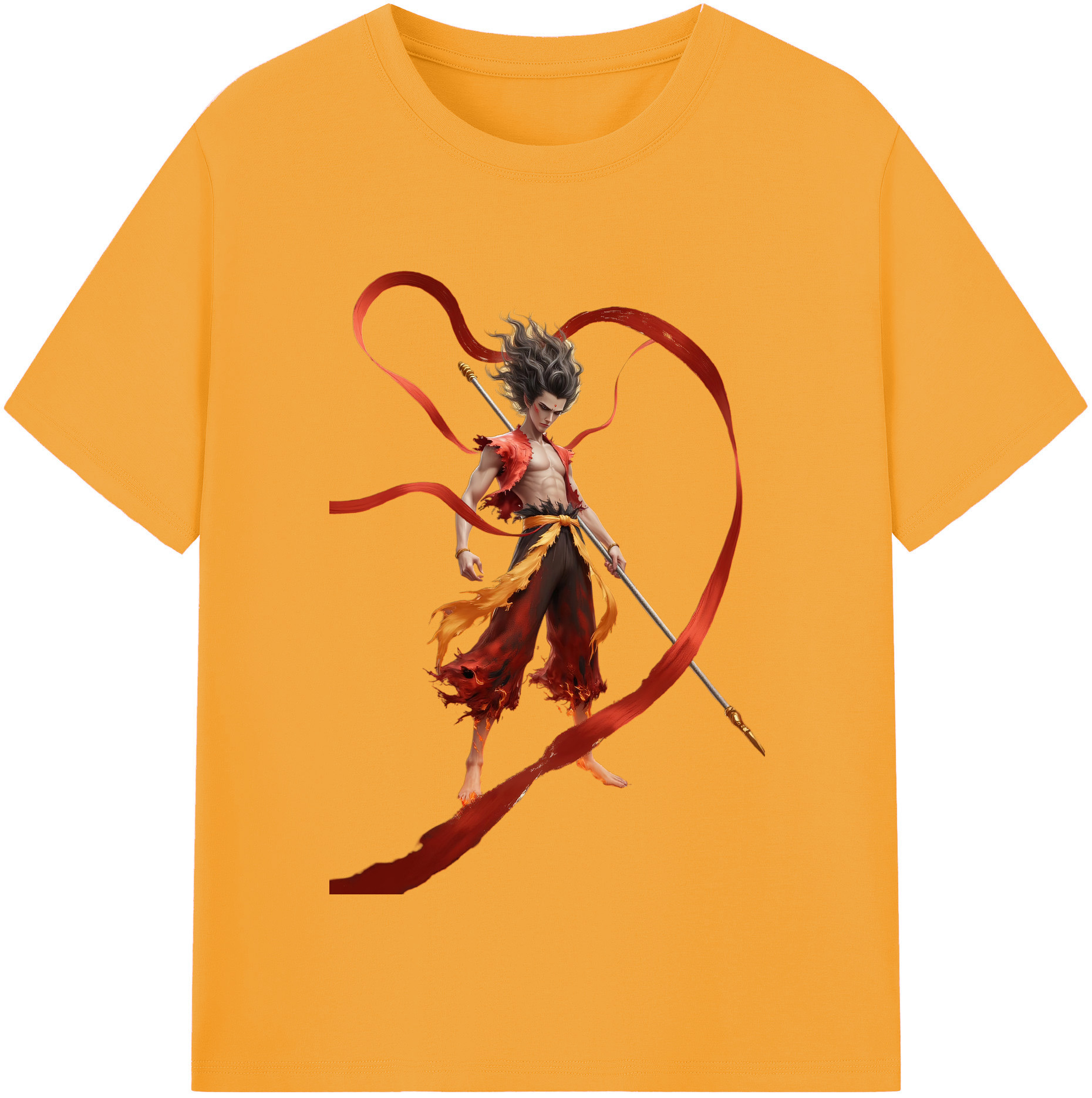 （画像用） Ne Zha 2 ナタ 魔童の大暴れ レディースカジュアルプリントTシャツ（綿100％）