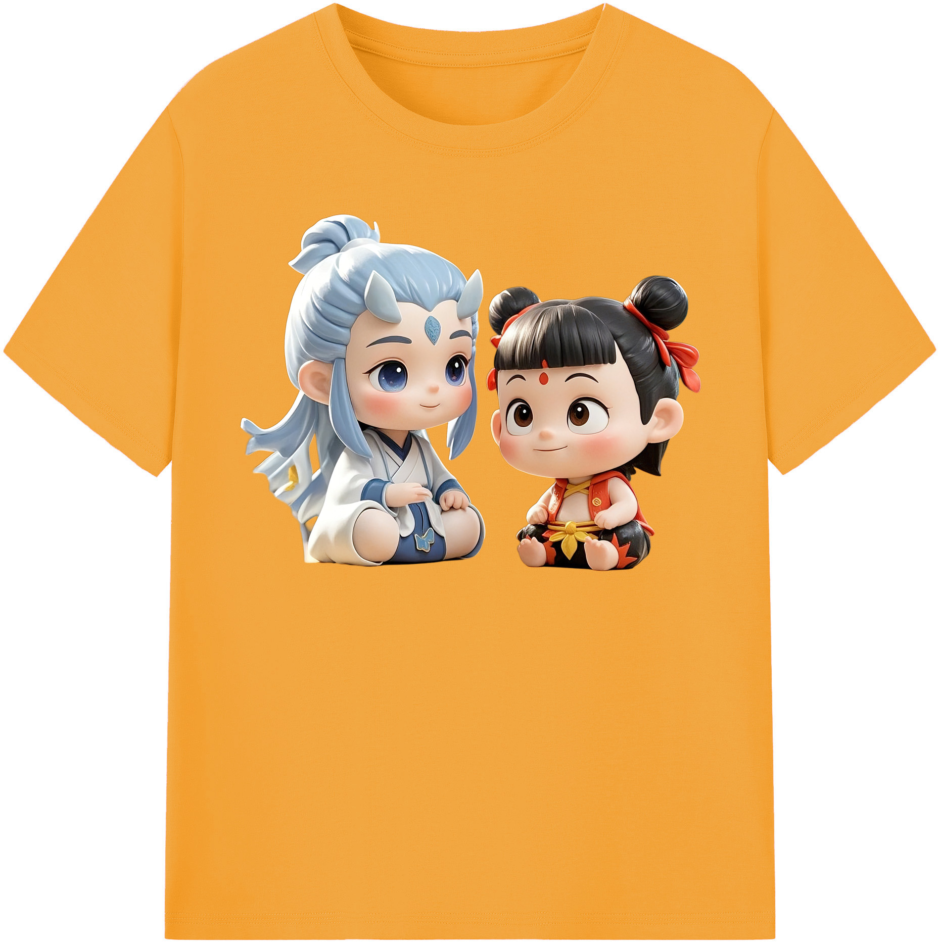 （画像用） Ne Zha 2 ナタ 魔童の大暴れ レディースカジュアルプリントTシャツ（綿100％）