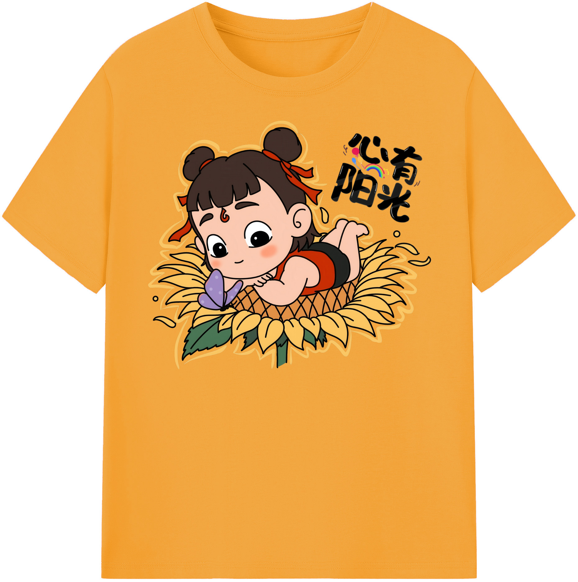 （画像用） Ne Zha 2 ナタ 魔童の大暴れ レディースカジュアルプリントTシャツ（綿100％）