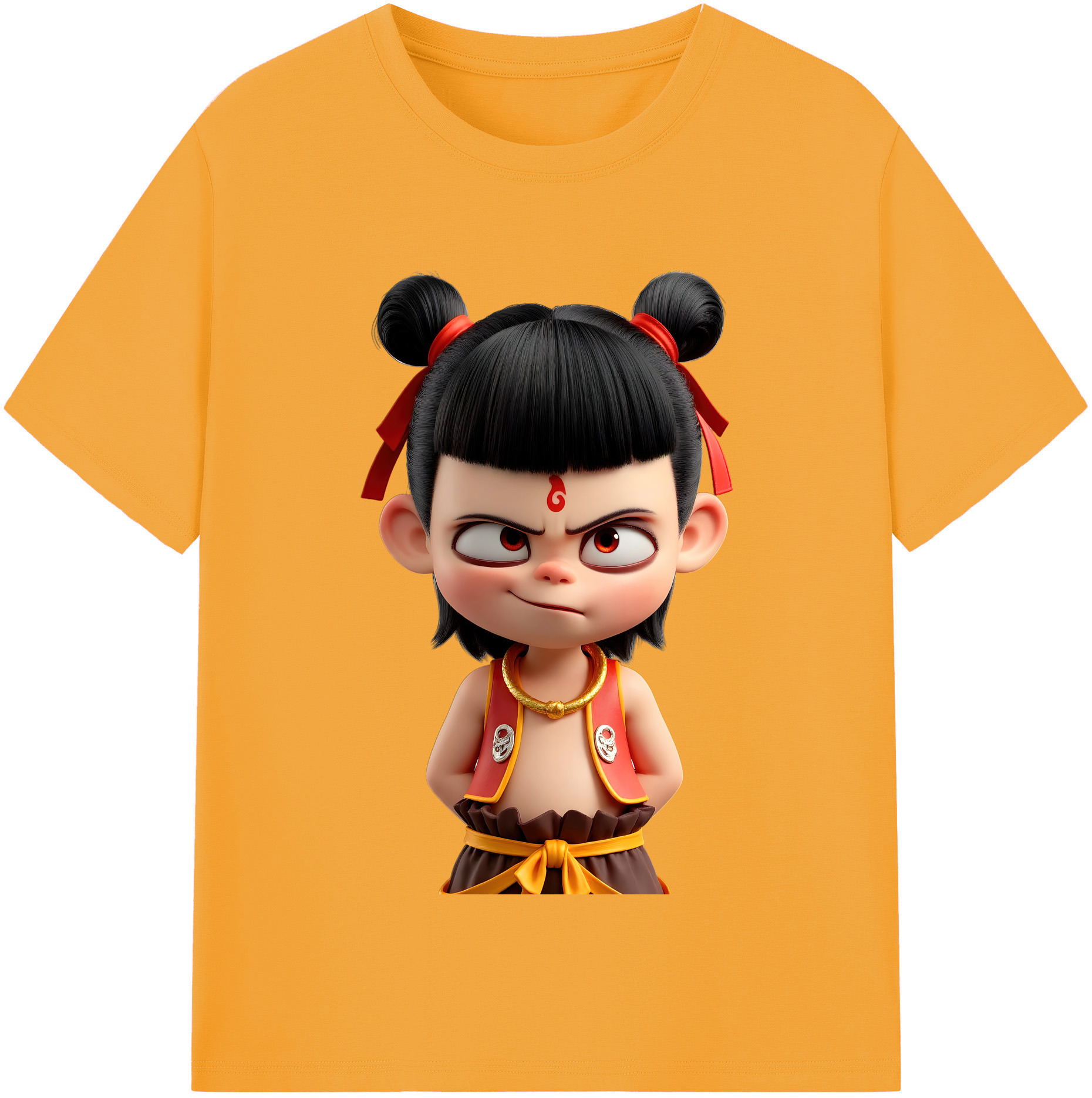 （画像用） Ne Zha 2 ナタ 魔童の大暴れ レディースカジュアルプリントTシャツ（綿100％）