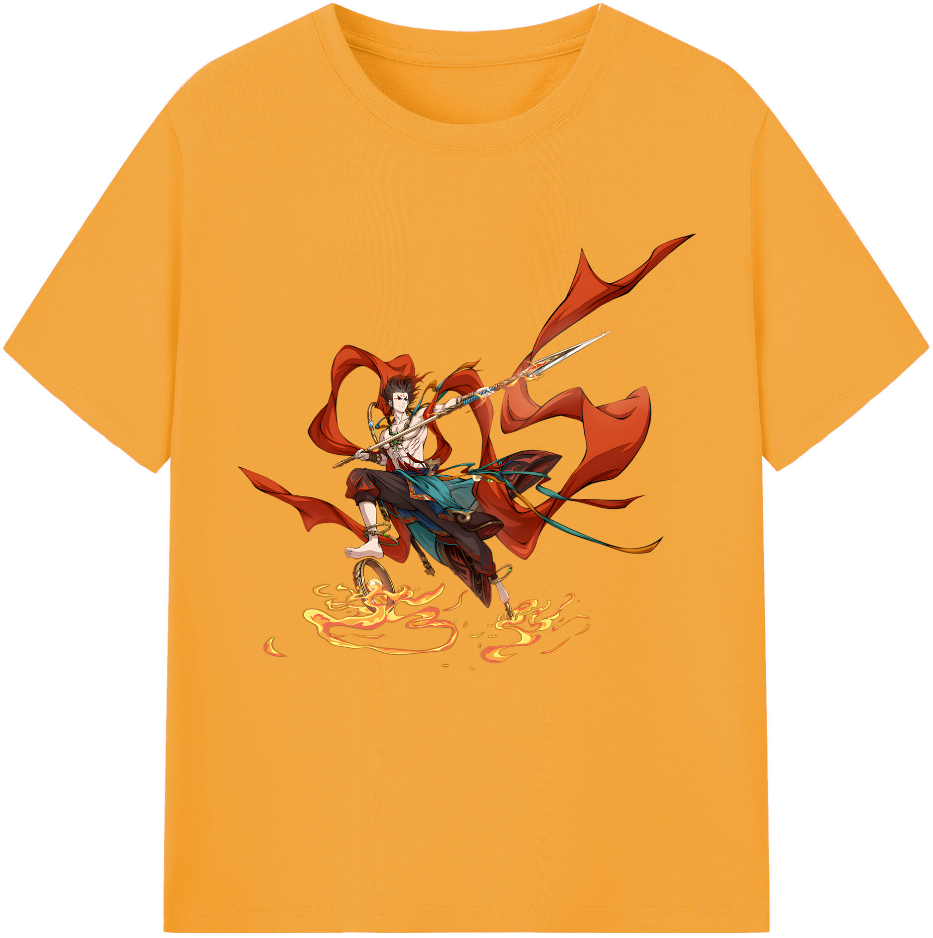 （画像用） Ne Zha 2 ナタ 魔童の大暴れ レディースカジュアルプリントTシャツ（綿100％）