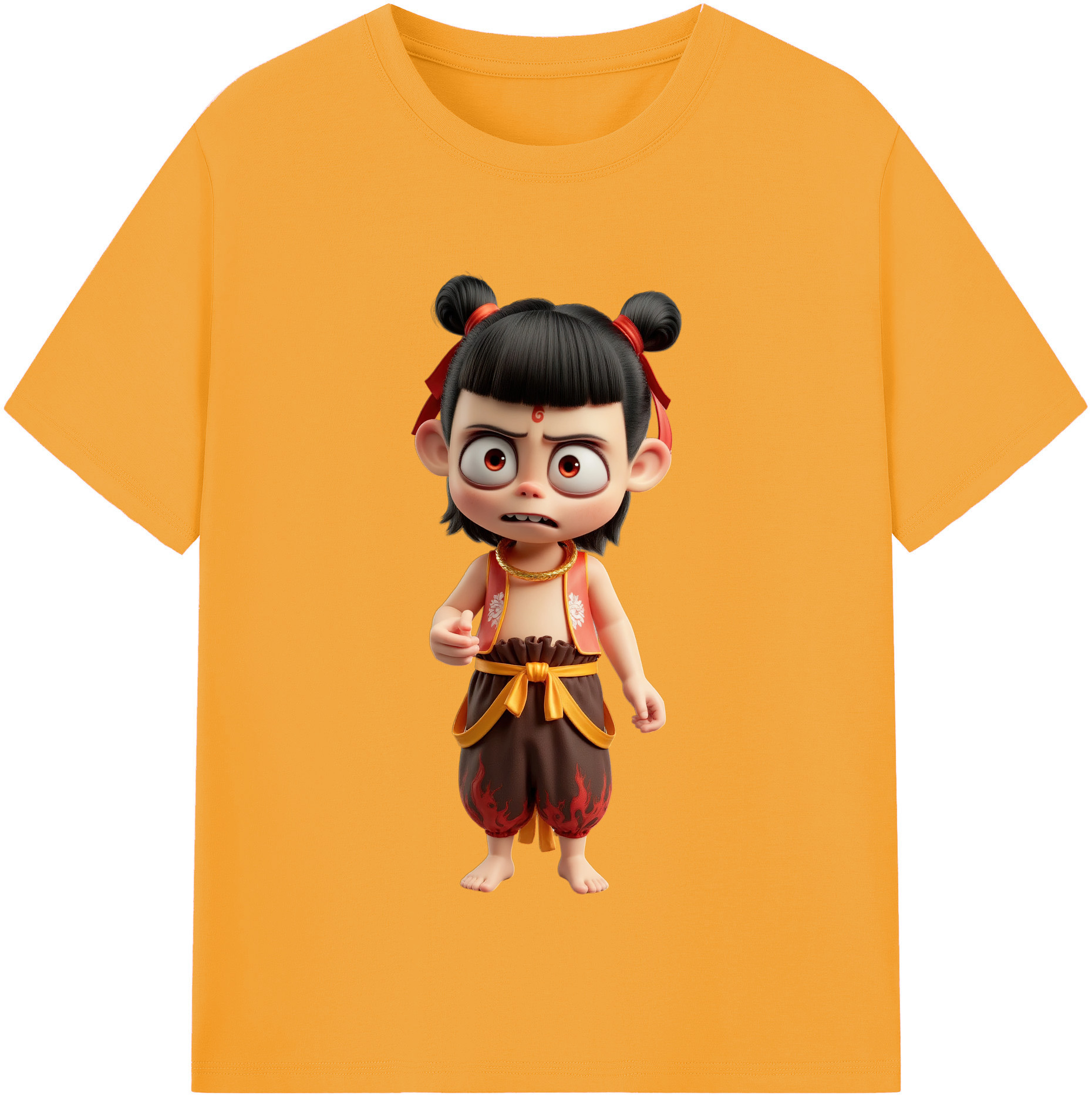 （画像用） Ne Zha 2 ナタ 魔童の大暴れ レディースカジュアルプリントTシャツ（綿100％）
