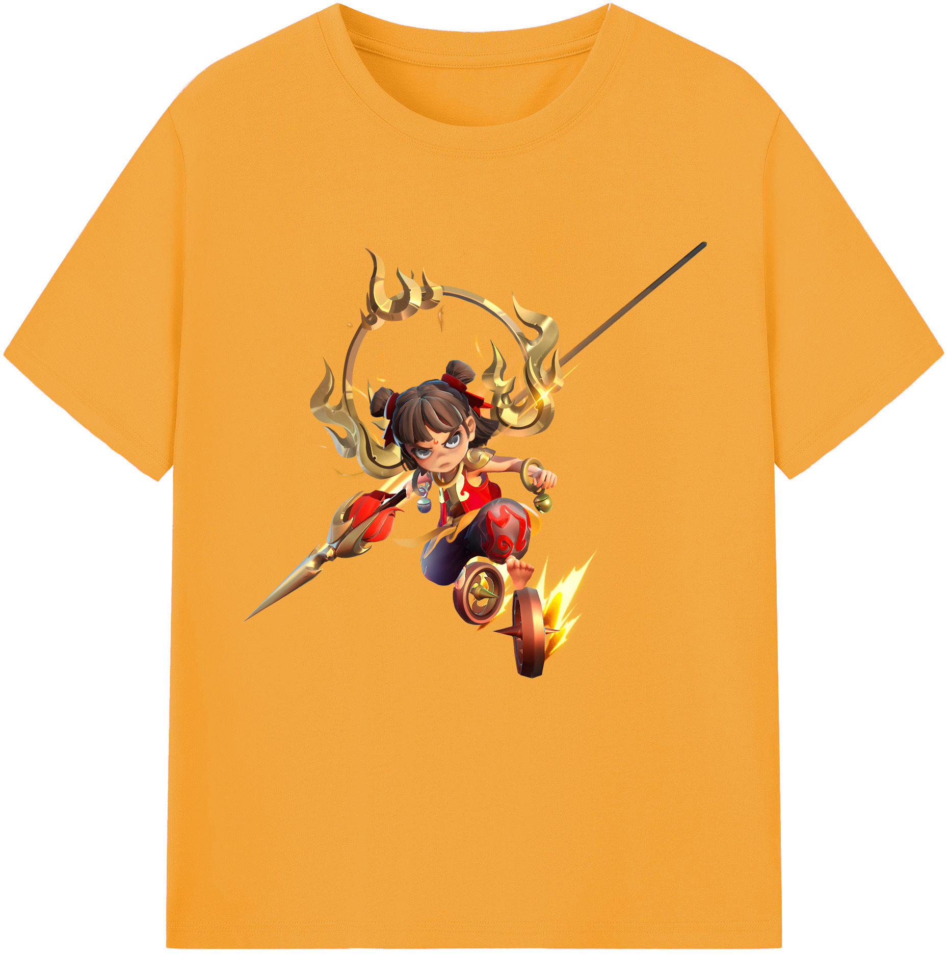 （画像用） Ne Zha 2 ナタ 魔童の大暴れ レディースカジュアルプリントTシャツ（綿100％）