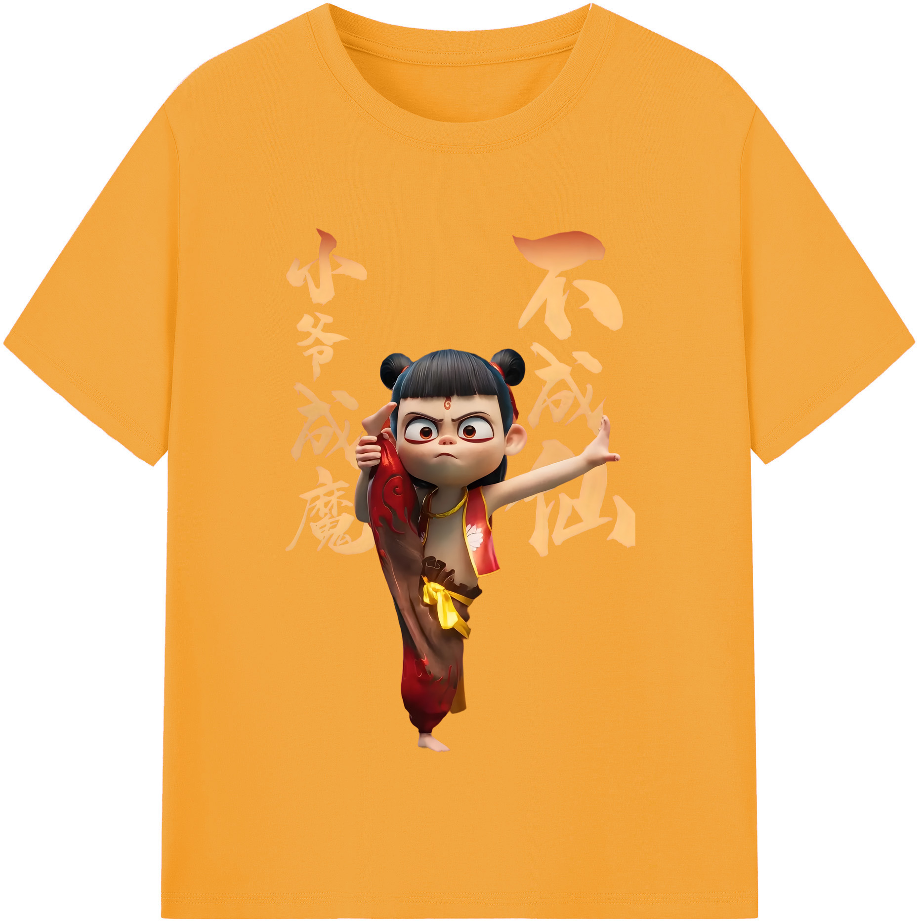 （画像用） Ne Zha 2 ナタ 魔童の大暴れ レディースカジュアルプリントTシャツ（綿100％）