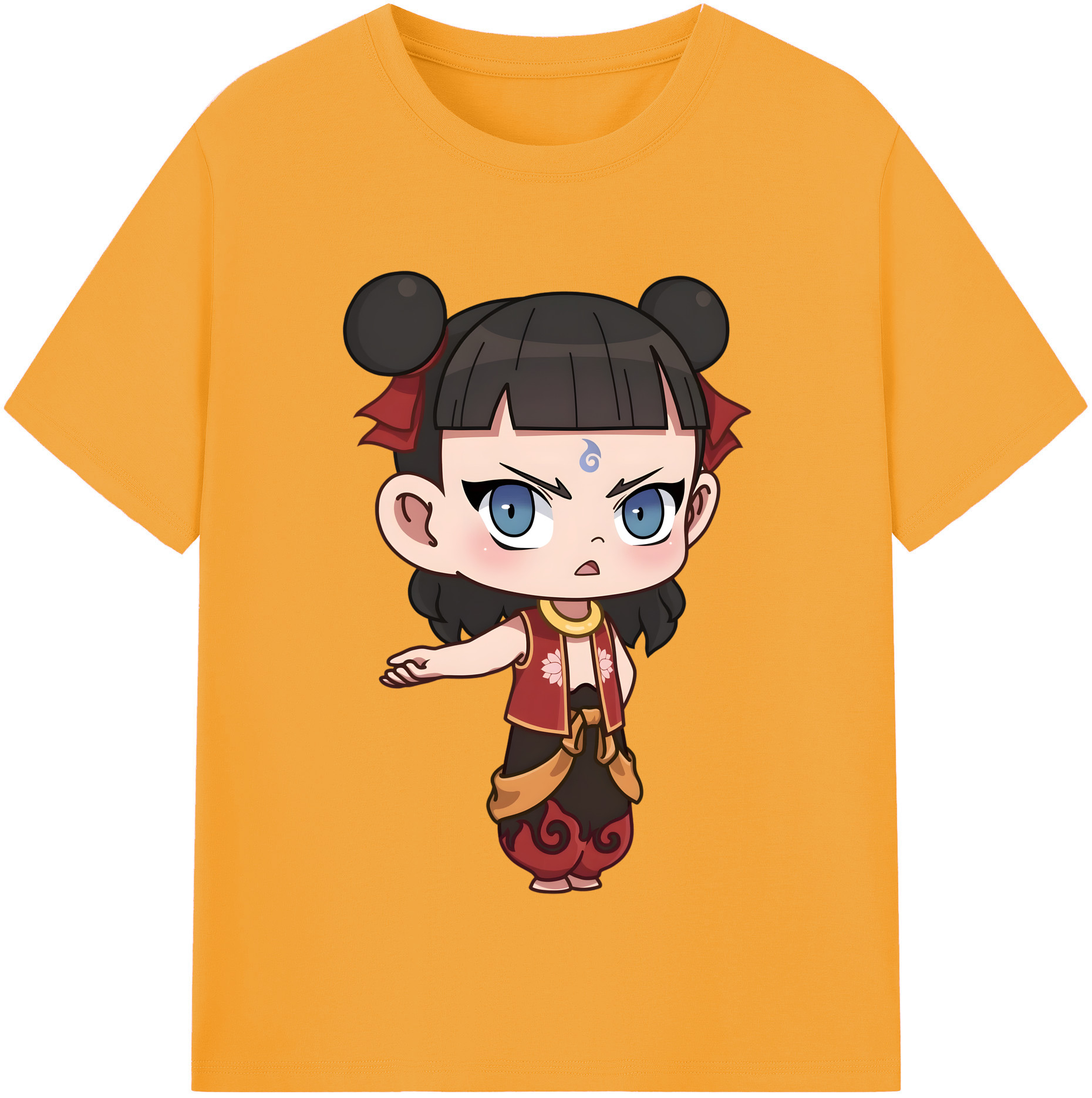 （画像用） Ne Zha 2 ナタ 魔童の大暴れ レディースカジュアルプリントTシャツ（綿100％）