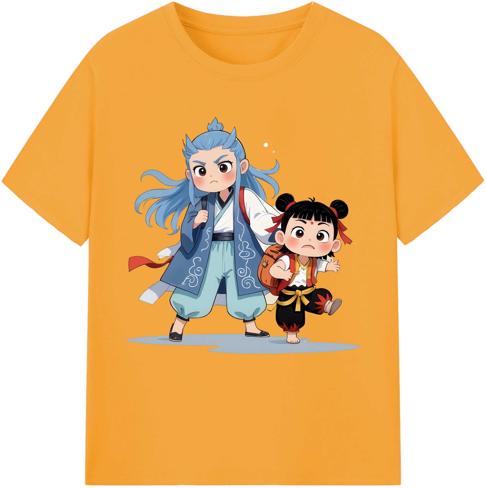 （画像用） Ne Zha 2 ナタ 魔童の大暴れ レディースカジュアルプリントTシャツ（綿100％）