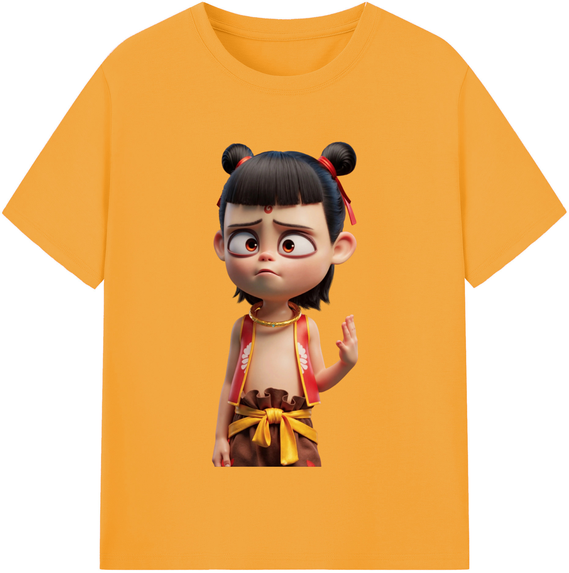 （画像用） Ne Zha 2 ナタ 魔童の大暴れ レディースカジュアルプリントTシャツ（綿100％）
