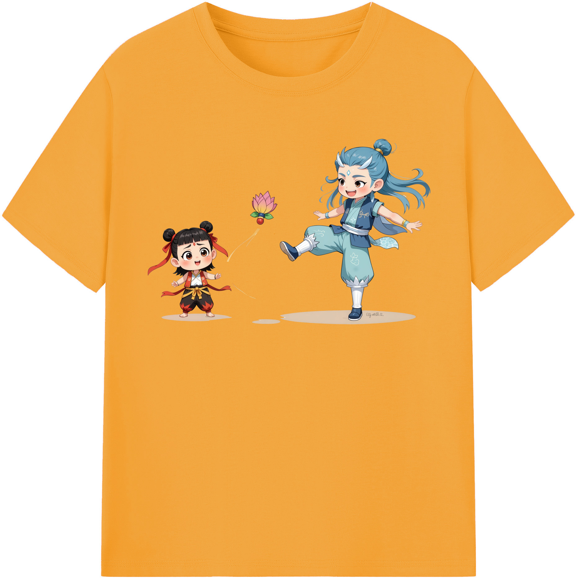 （画像用） Ne Zha 2 ナタ 魔童の大暴れ レディースカジュアルプリントTシャツ（綿100％）