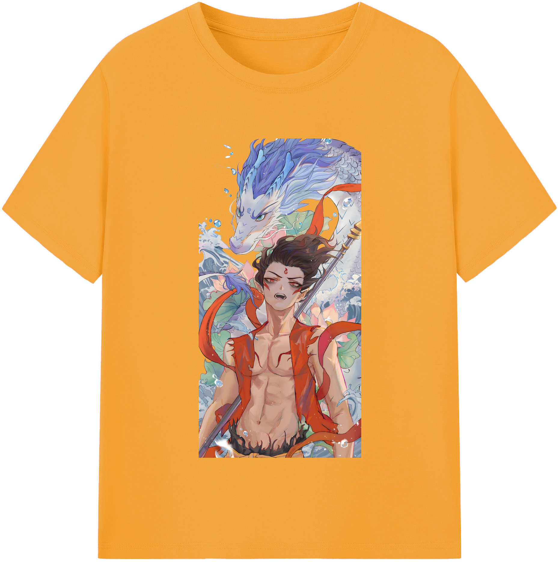 （画像用） Ne Zha 2 ナタ 魔童の大暴れ レディースカジュアルプリントTシャツ（綿100％）