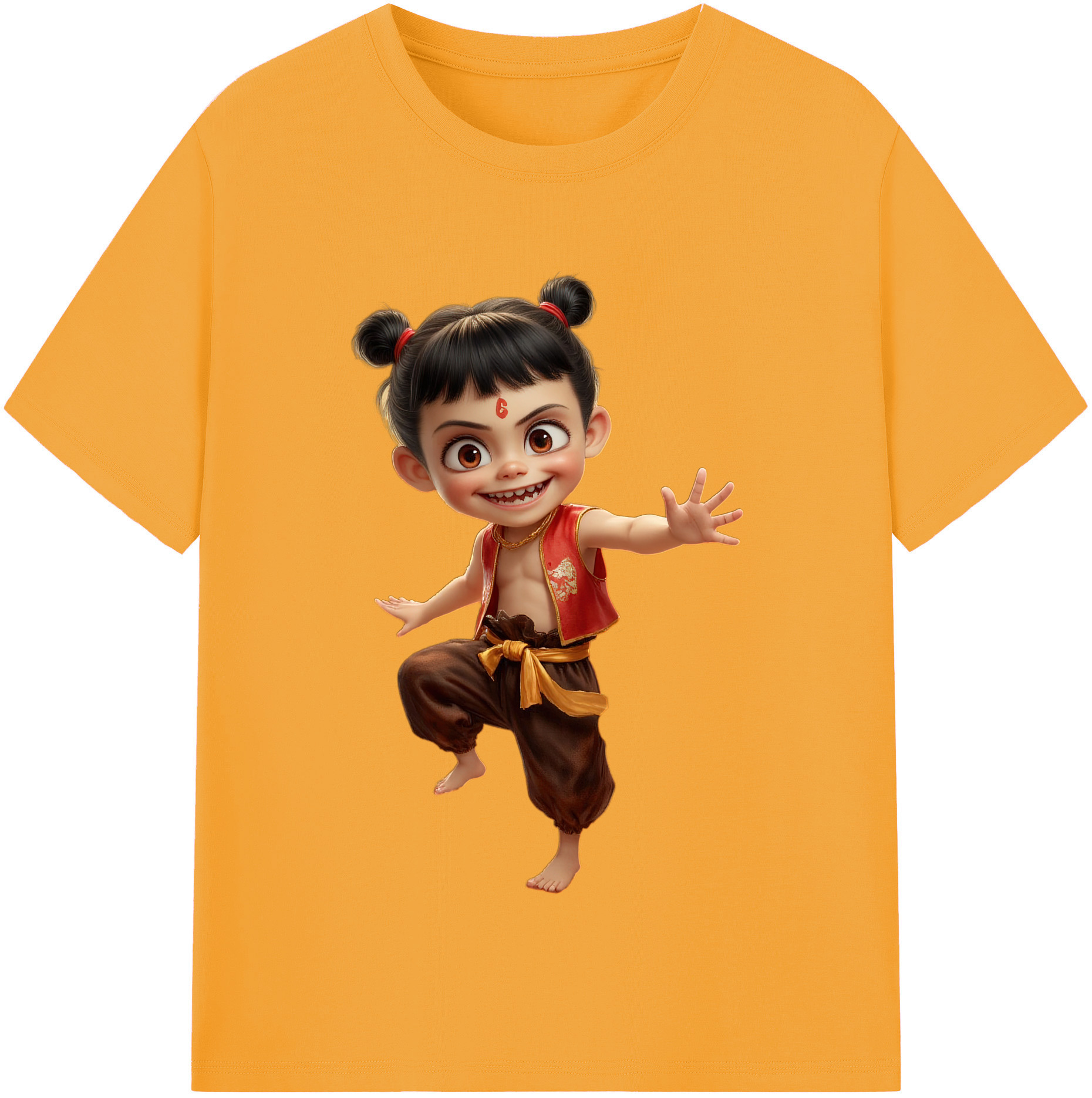 （画像用） Ne Zha 2 ナタ 魔童の大暴れ レディースカジュアルプリントTシャツ（綿100％）