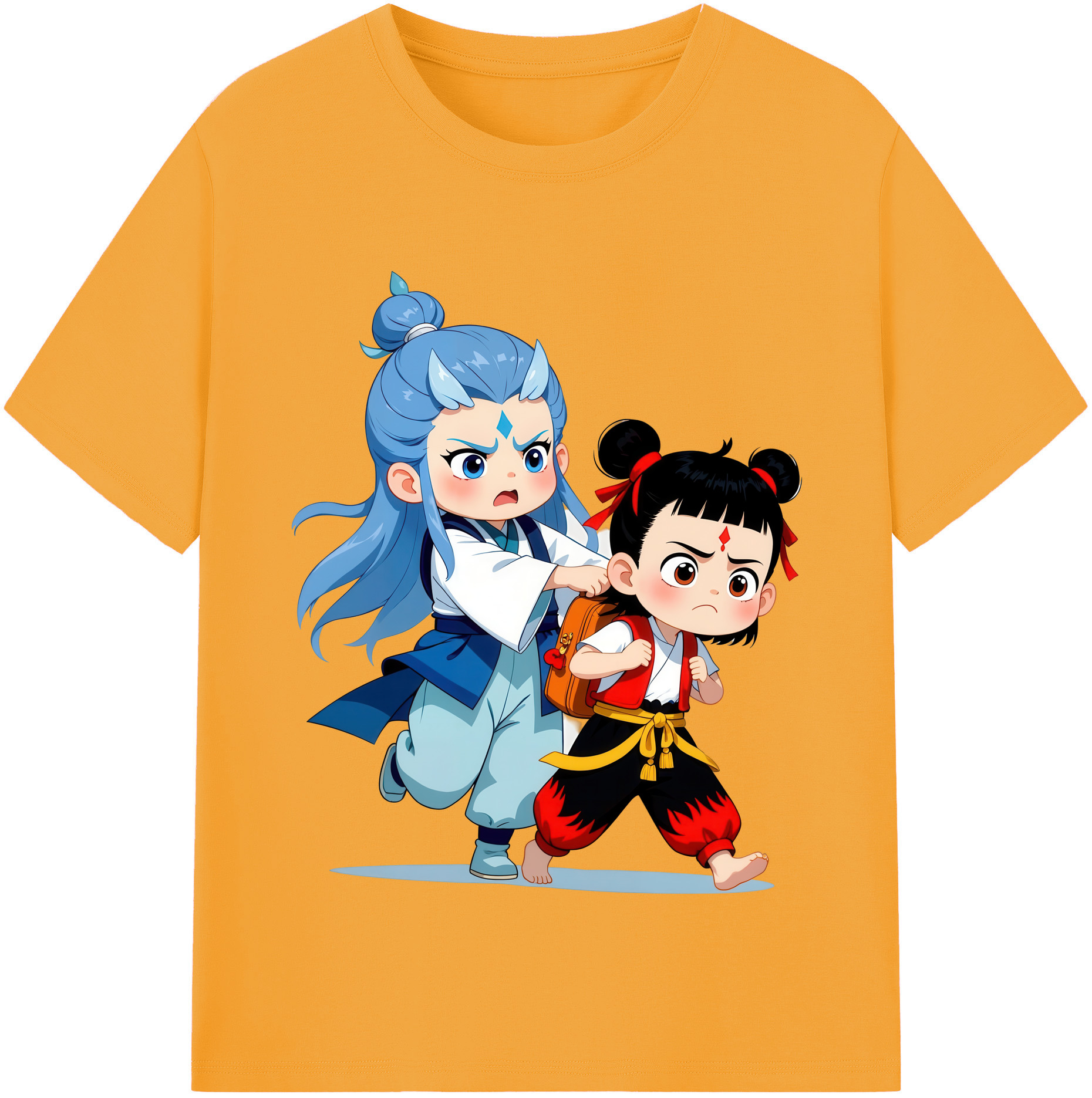 （画像用） Ne Zha 2 ナタ 魔童の大暴れ レディースカジュアルプリントTシャツ（綿100％）