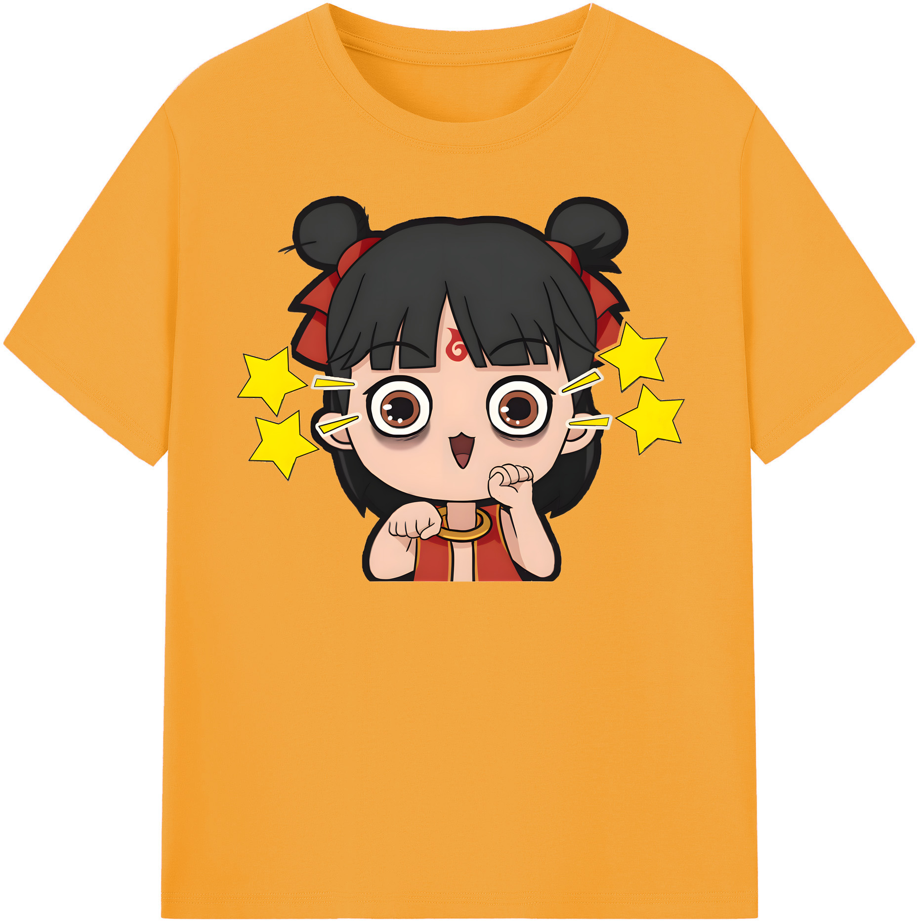 （画像用） Ne Zha 2 ナタ 魔童の大暴れ レディースカジュアルプリントTシャツ（綿100％）