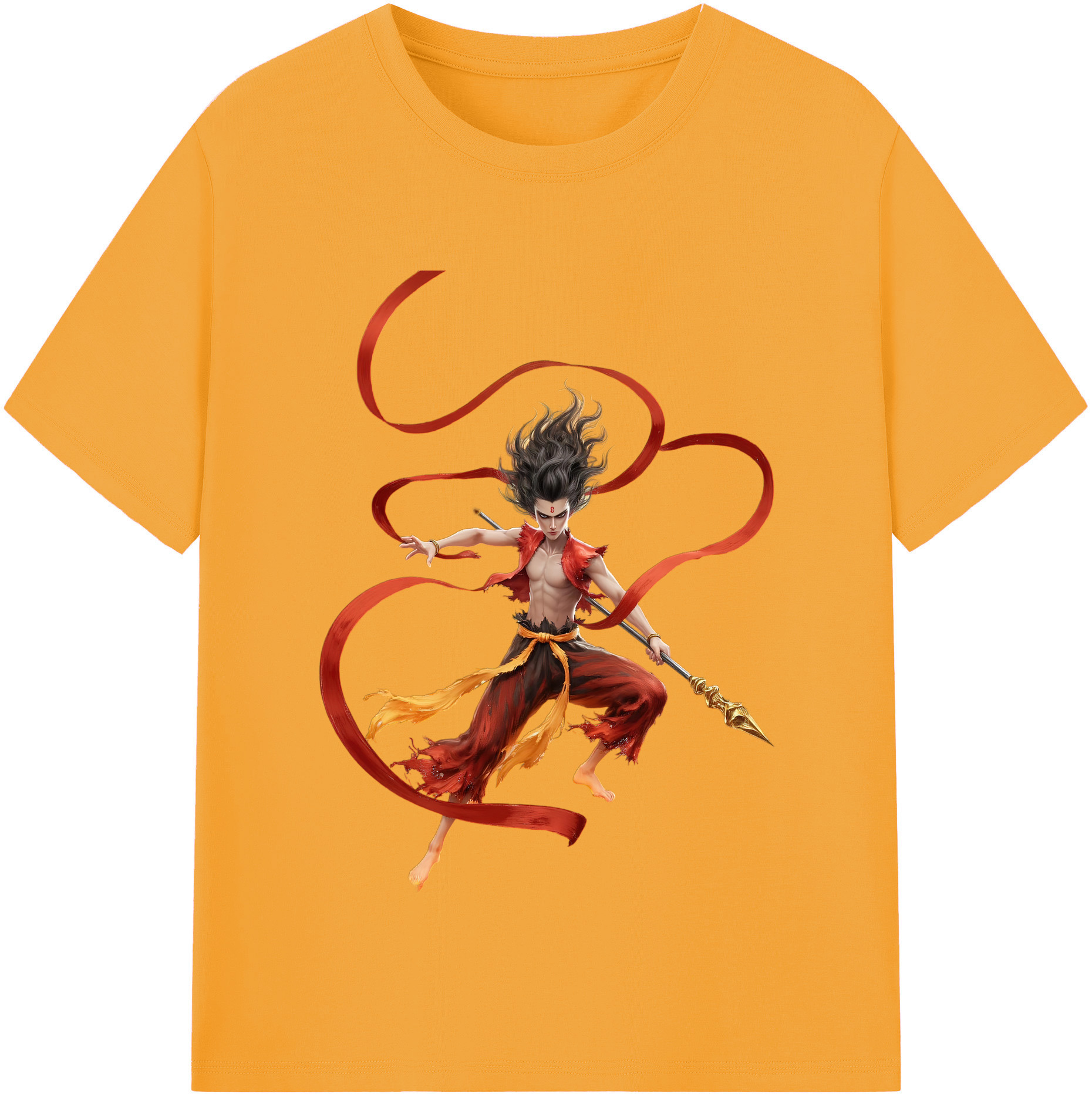 （画像用） Ne Zha 2 ナタ 魔童の大暴れ レディースカジュアルプリントTシャツ（綿100％）