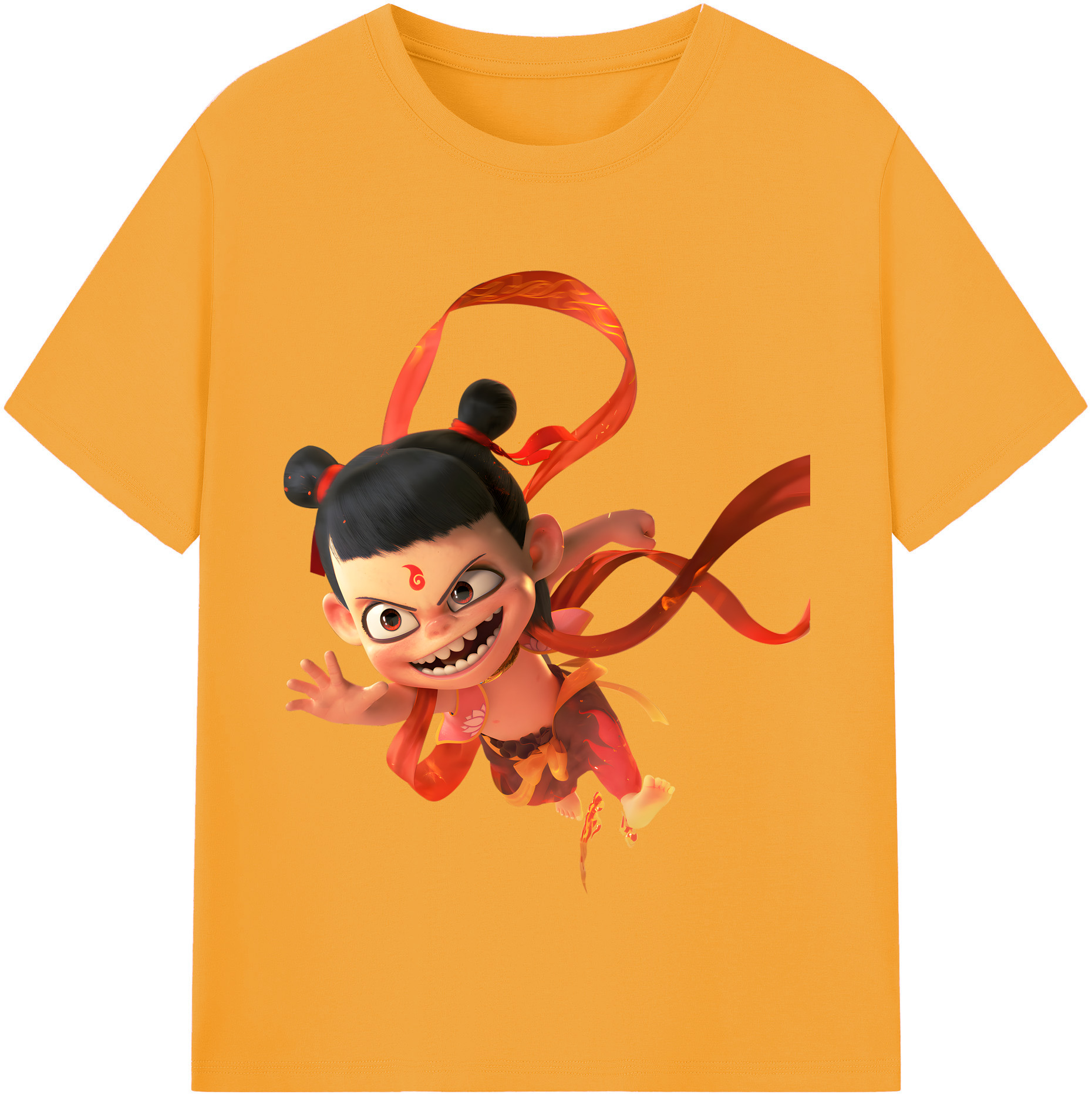 （画像用） Ne Zha 2 ナタ 魔童の大暴れ レディースカジュアルプリントTシャツ（綿100％）