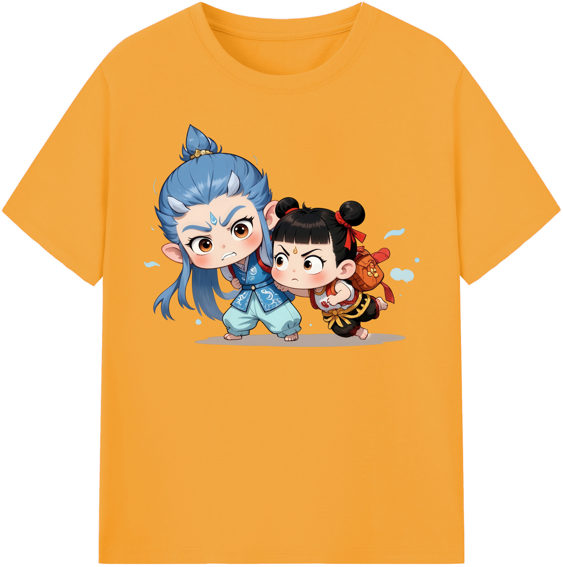 （画像用） Ne Zha 2 ナタ 魔童の大暴れ レディースカジュアルプリントTシャツ（綿100％）