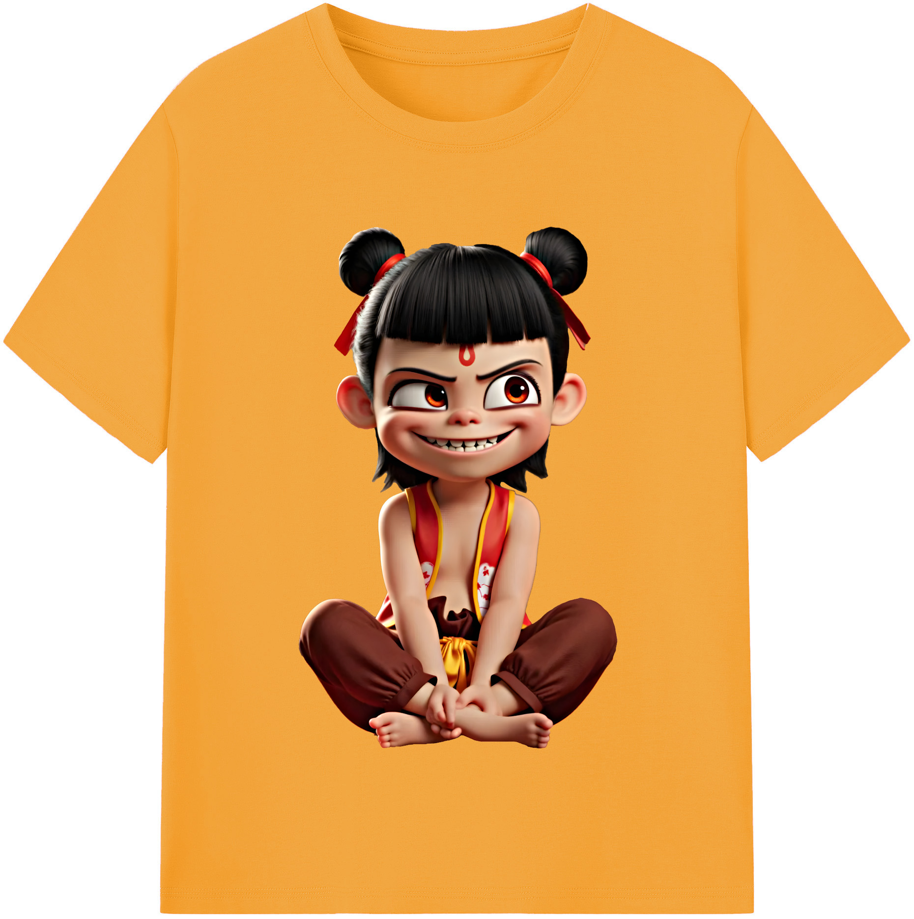 （画像用） Ne Zha 2 ナタ 魔童の大暴れ レディースカジュアルプリントTシャツ（綿100％）