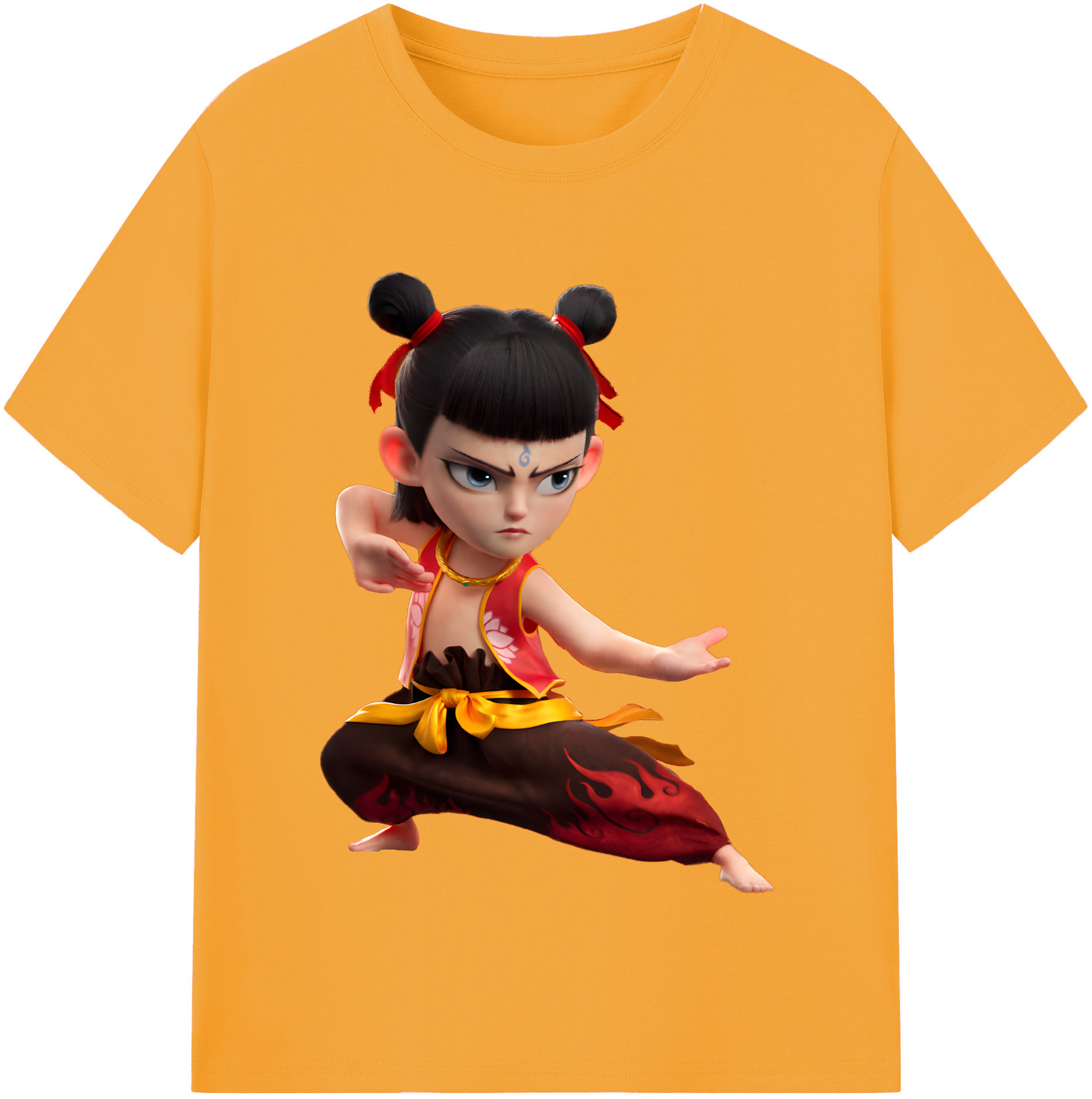 （画像用） Ne Zha 2 ナタ 魔童の大暴れ レディースカジュアルプリントTシャツ（綿100％）