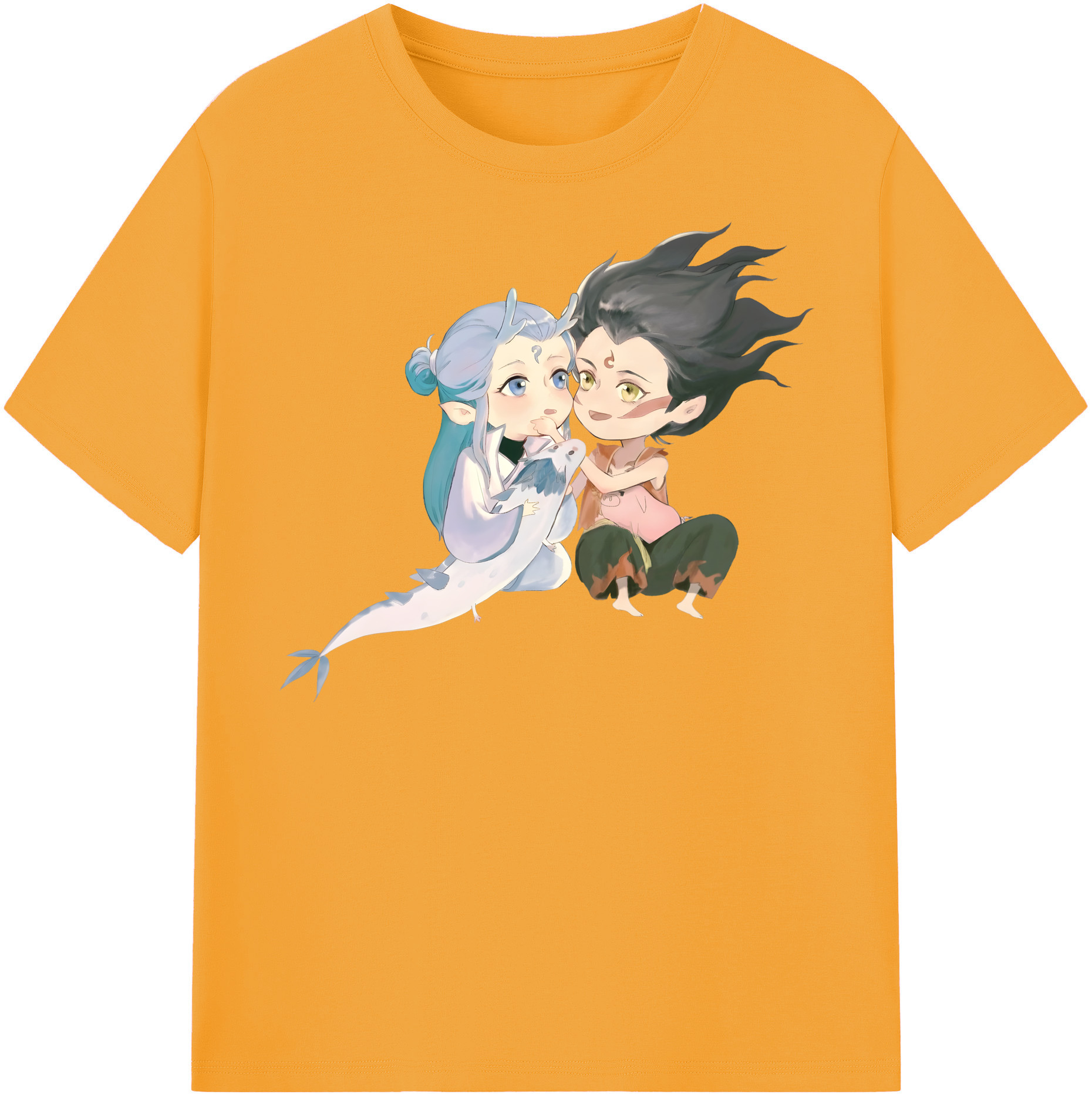 （画像用） Ne Zha 2 ナタ 魔童の大暴れ レディースカジュアルプリントTシャツ（綿100％）