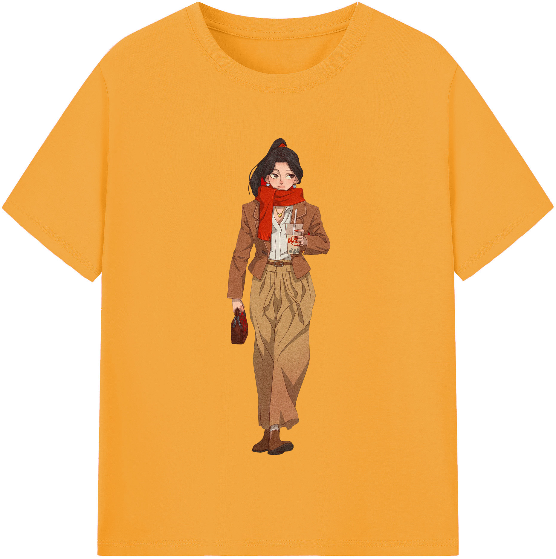 （画像用） Ne Zha 2 ナタ 魔童の大暴れ レディースカジュアルプリントTシャツ（綿100％）