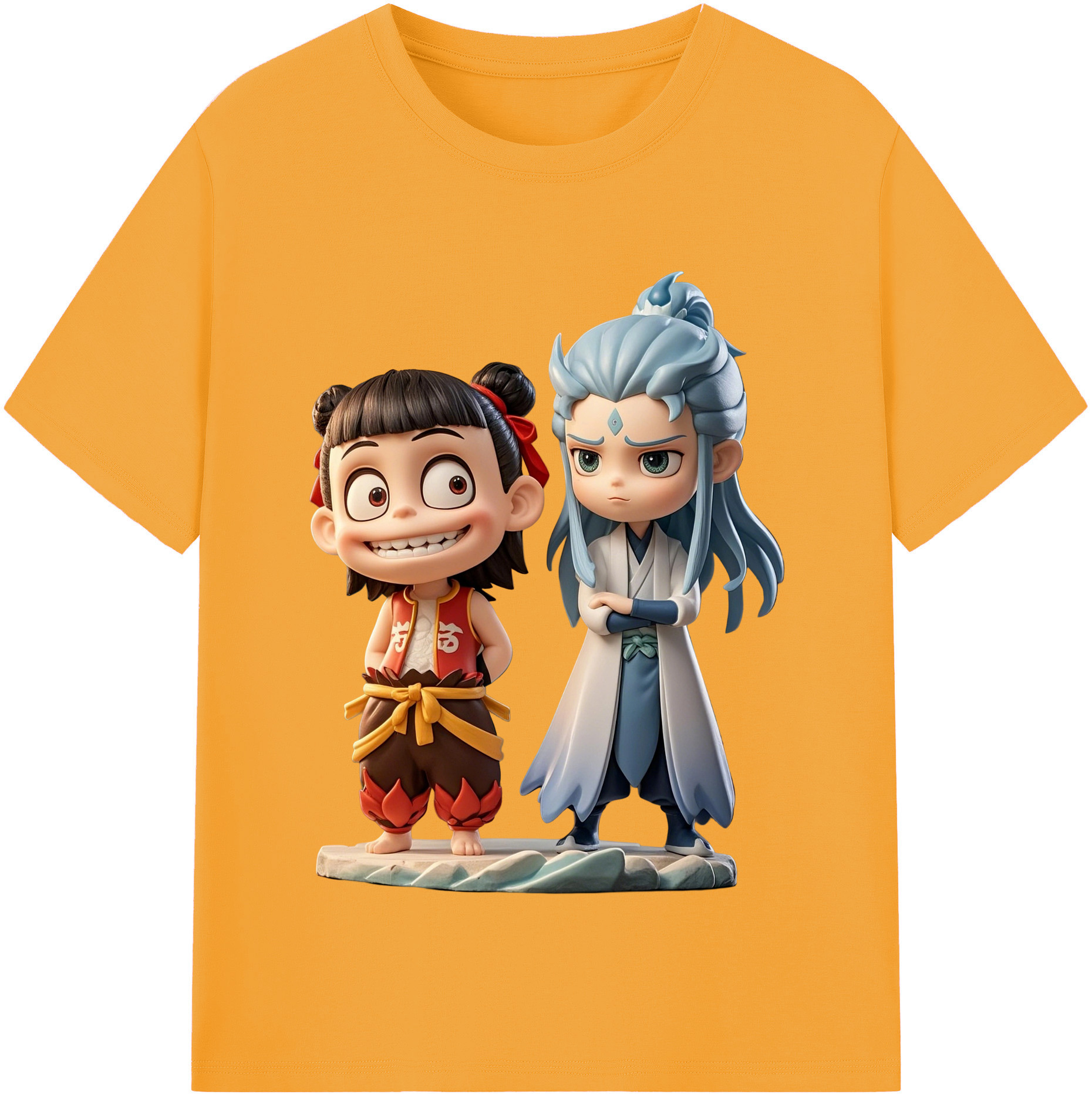 （画像用） Ne Zha 2 ナタ 魔童の大暴れ レディースカジュアルプリントTシャツ（綿100％）