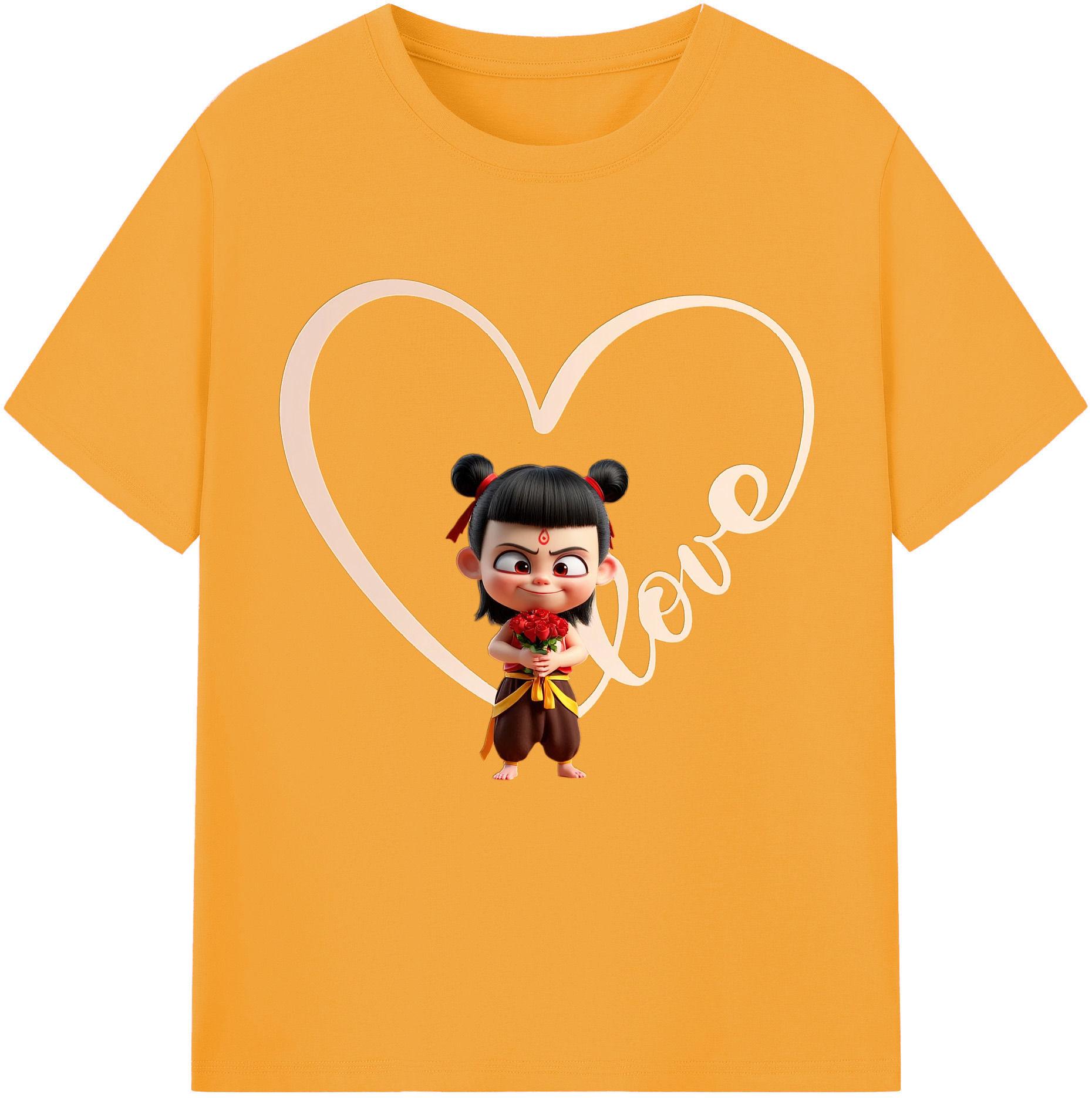 （画像用） Ne Zha 2 ナタ 魔童の大暴れ レディースカジュアルプリントTシャツ（綿100％）