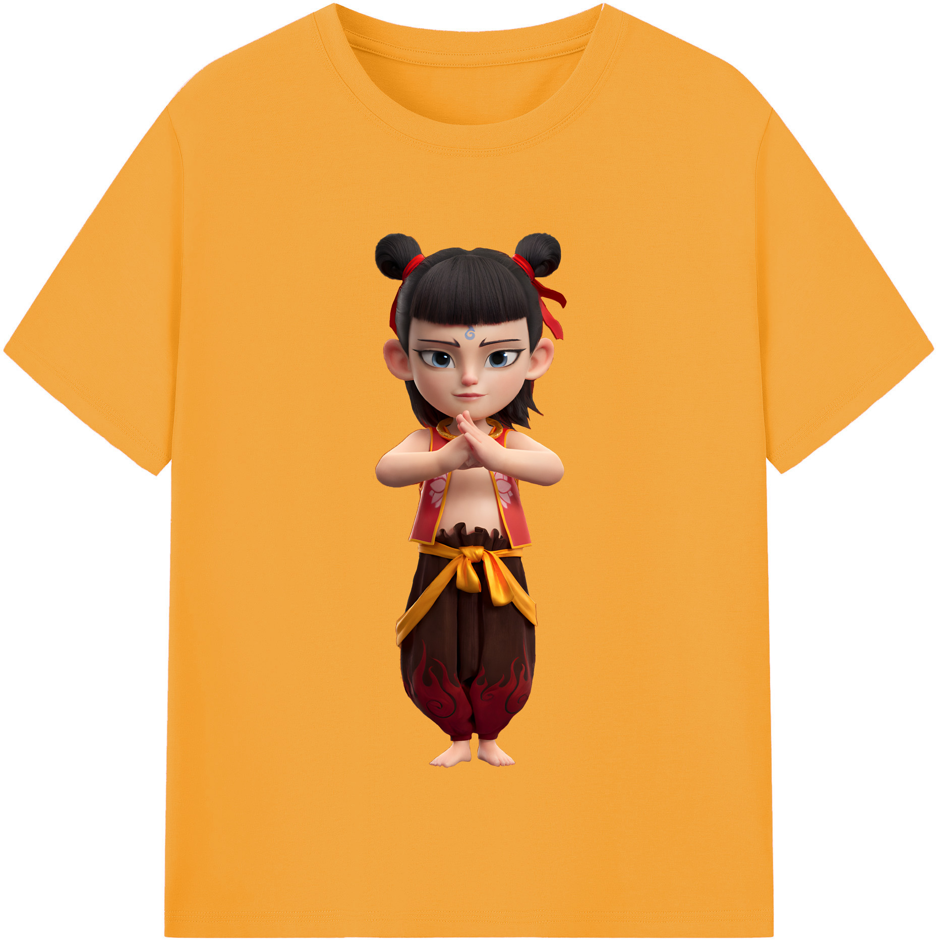 （画像用） Ne Zha 2 ナタ 魔童の大暴れ レディースカジュアルプリントTシャツ（綿100％）