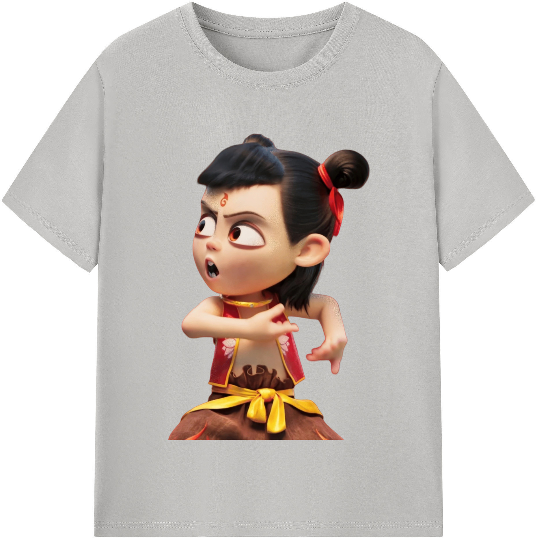 （画像用） Ne Zha 2 ナタ 魔童の大暴れ レディースカジュアルプリントTシャツ（綿100％）