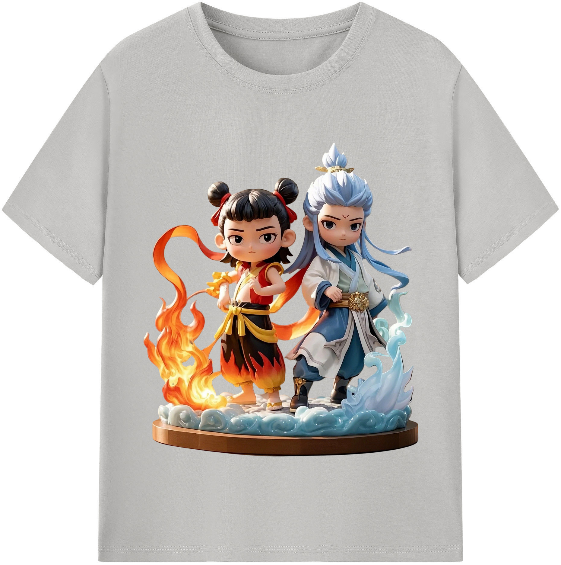 （画像用） Ne Zha 2 ナタ 魔童の大暴れ レディースカジュアルプリントTシャツ（綿100％）
