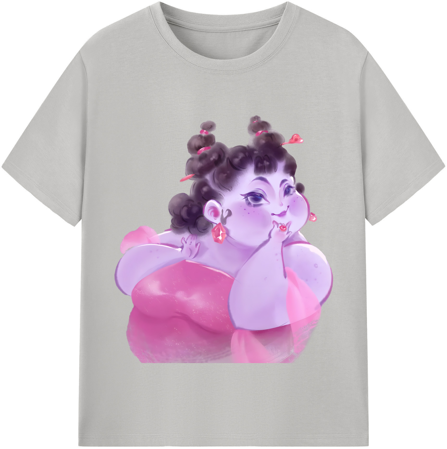 （画像用） Ne Zha 2 ナタ 魔童の大暴れ レディースカジュアルプリントTシャツ（綿100％）