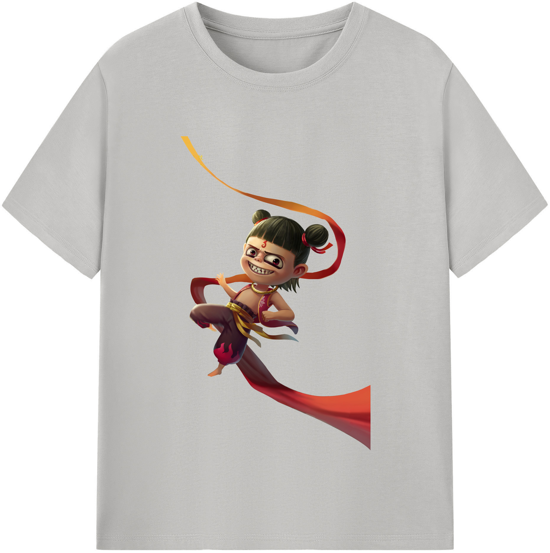 （画像用） Ne Zha 2 ナタ 魔童の大暴れ レディースカジュアルプリントTシャツ（綿100％）