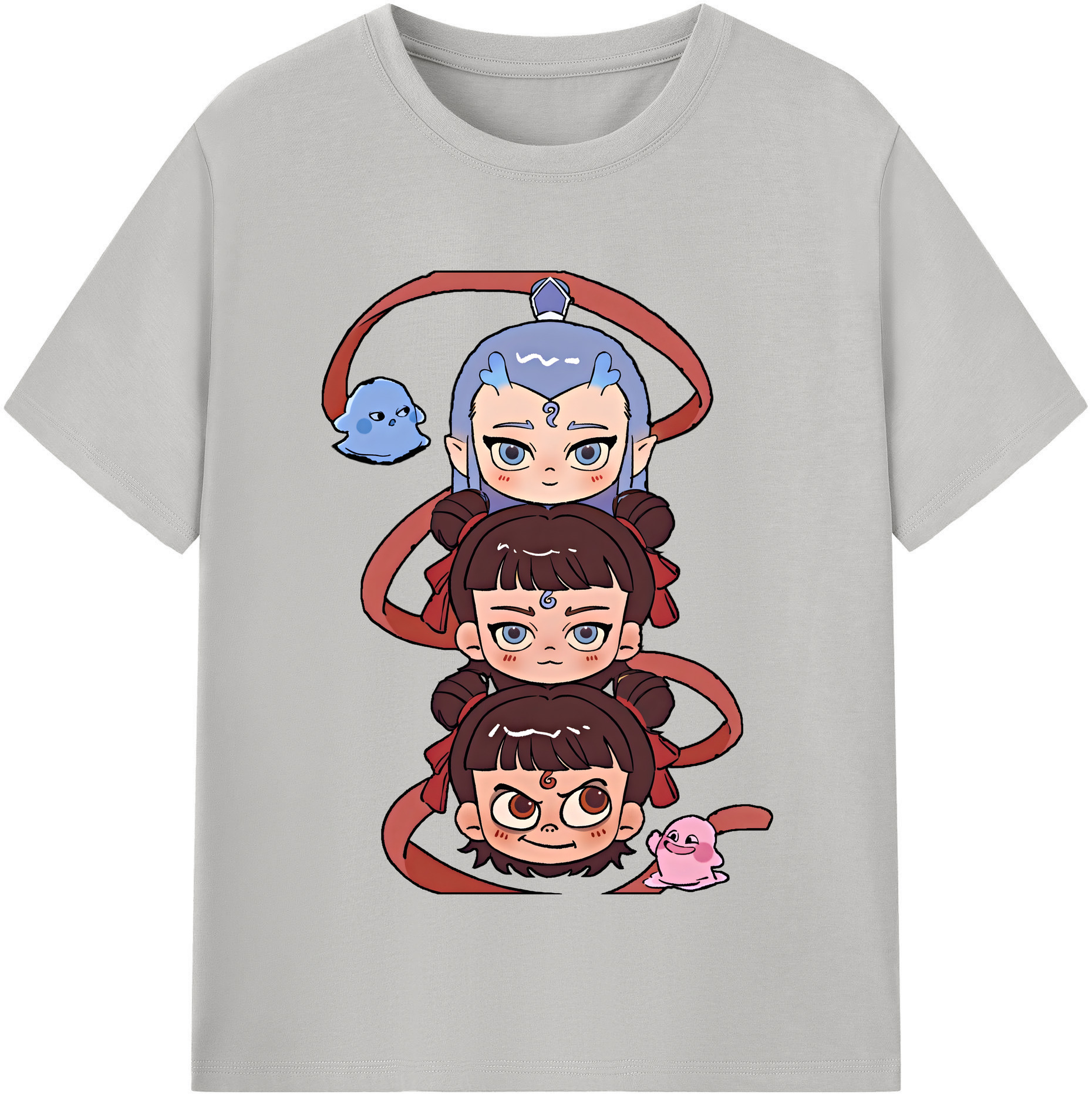（画像用） Ne Zha 2 ナタ 魔童の大暴れ レディースカジュアルプリントTシャツ（綿100％）