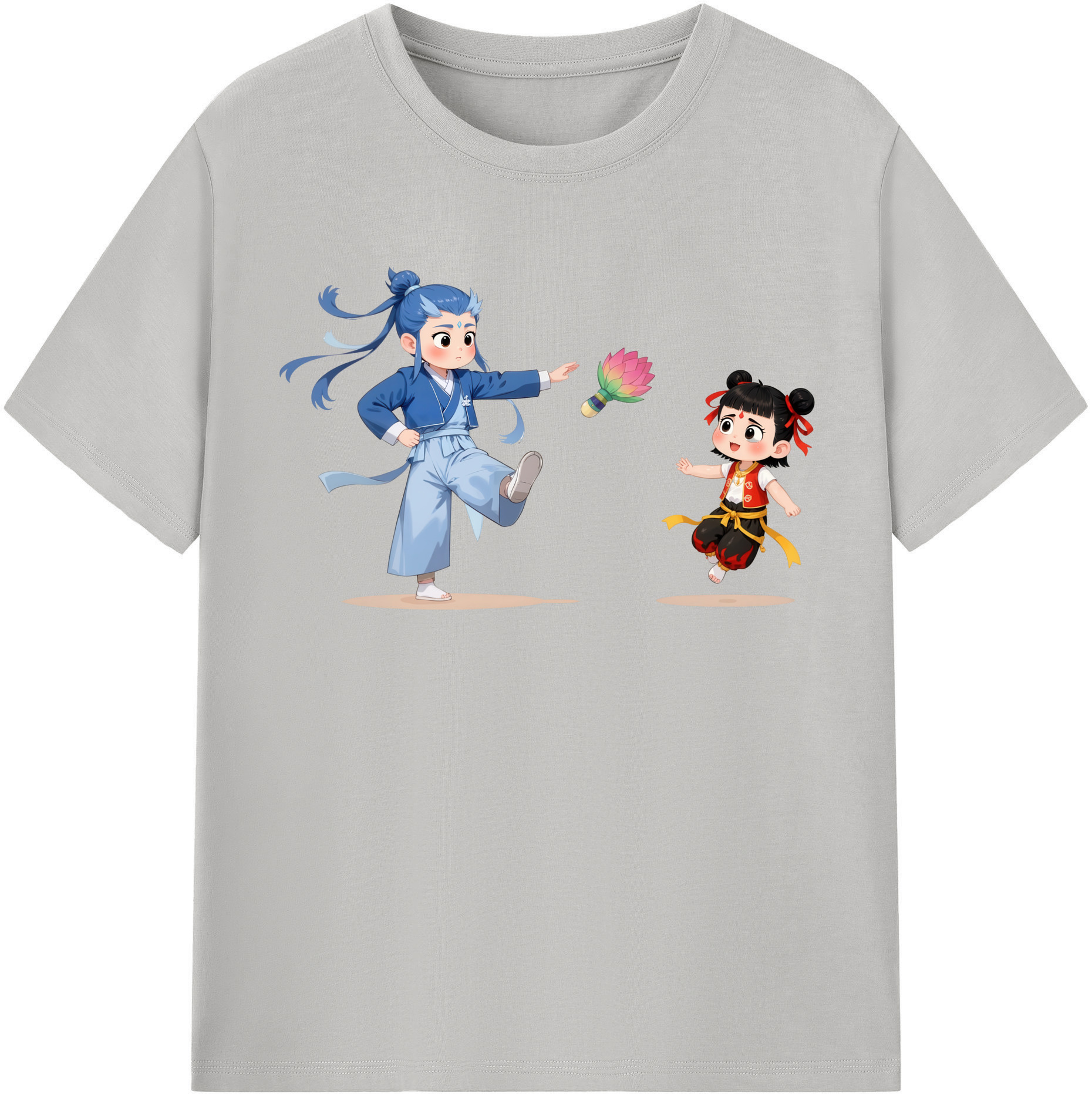 （画像用） Ne Zha 2 ナタ 魔童の大暴れ レディースカジュアルプリントTシャツ（綿100％）